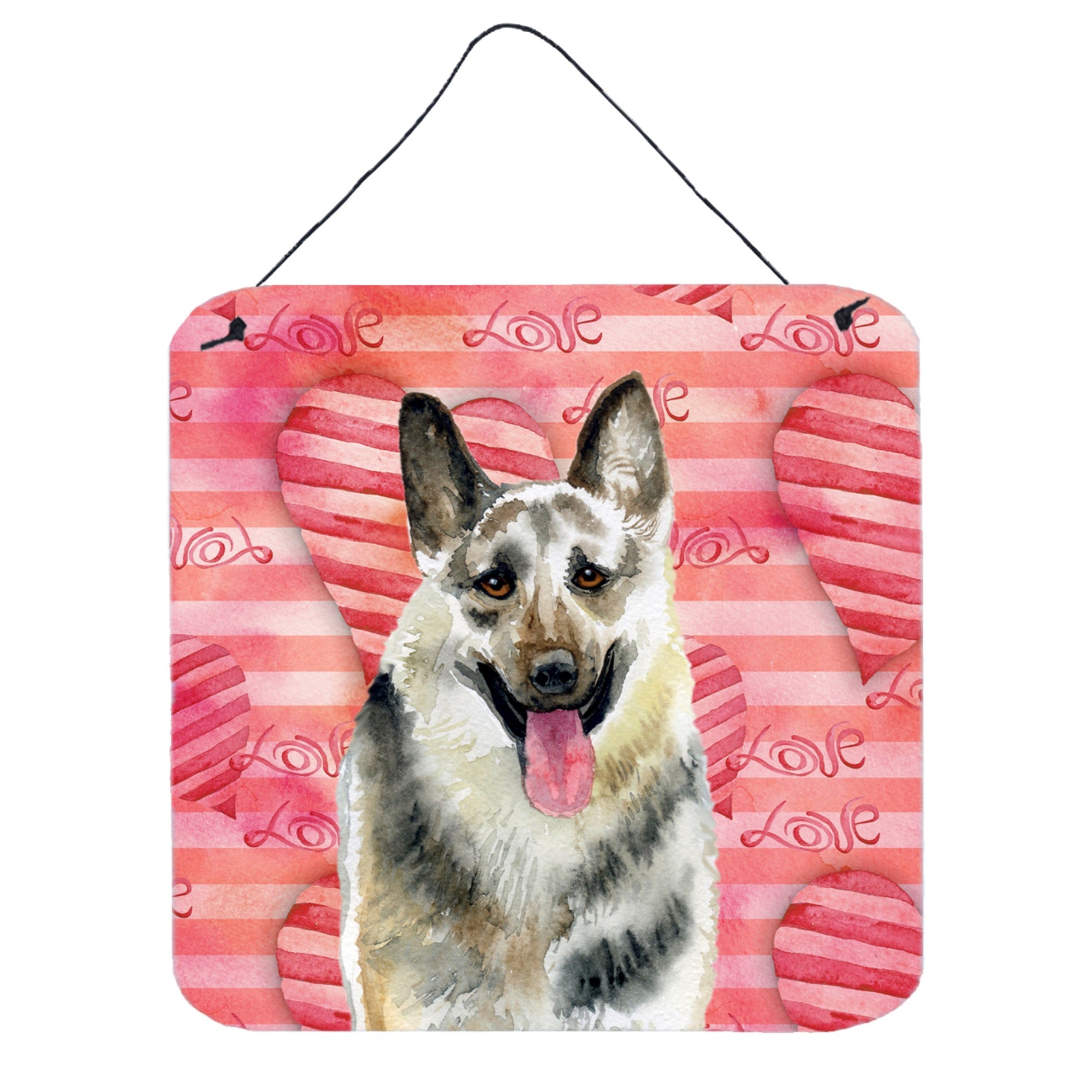 'Caroline'S Treasures East-European Shepherd Metal Print, 6H X 6W, Love Is A Dog''