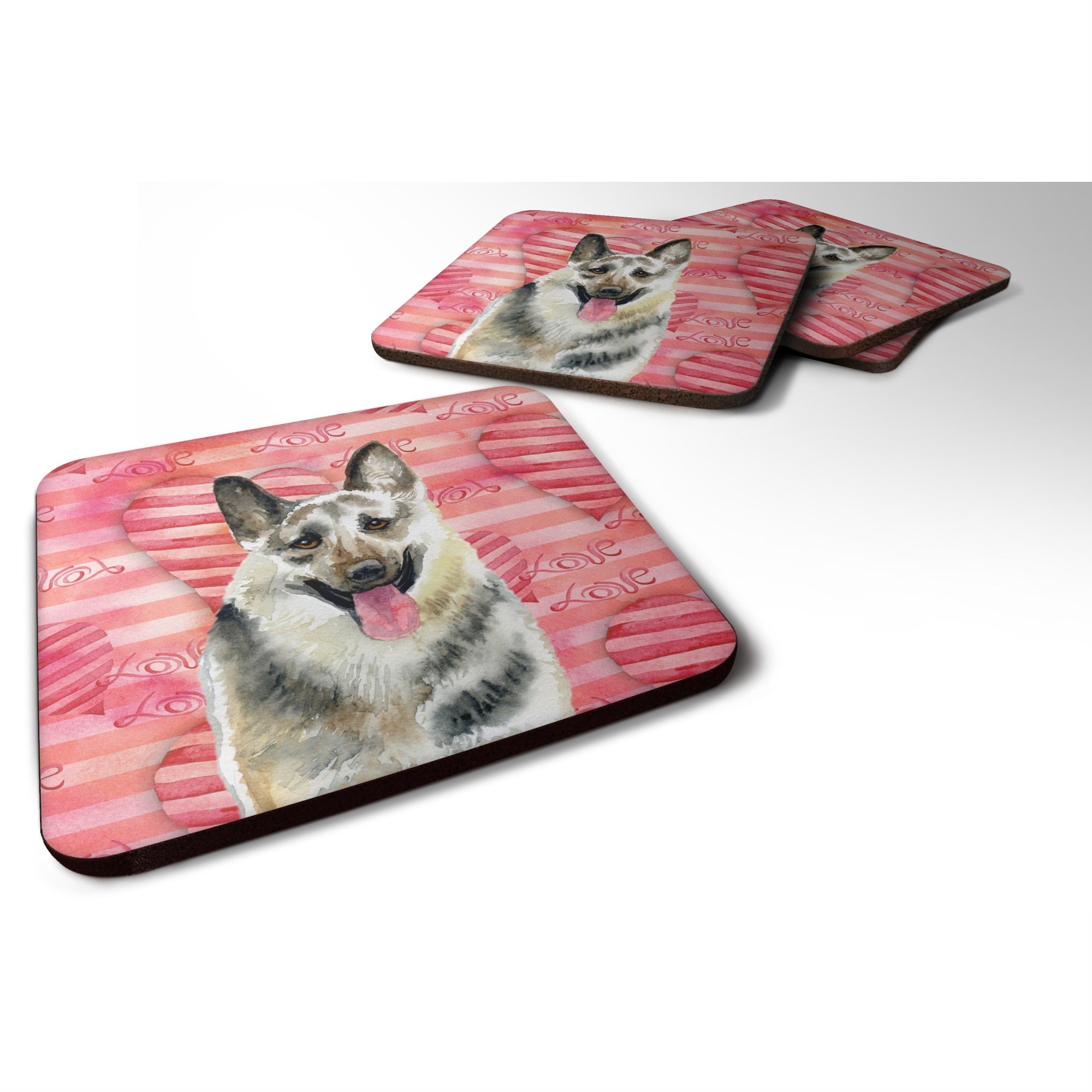 'Caroline'S Treasures East-European Shepherd Love Decorative Coasters, Multicolor''
