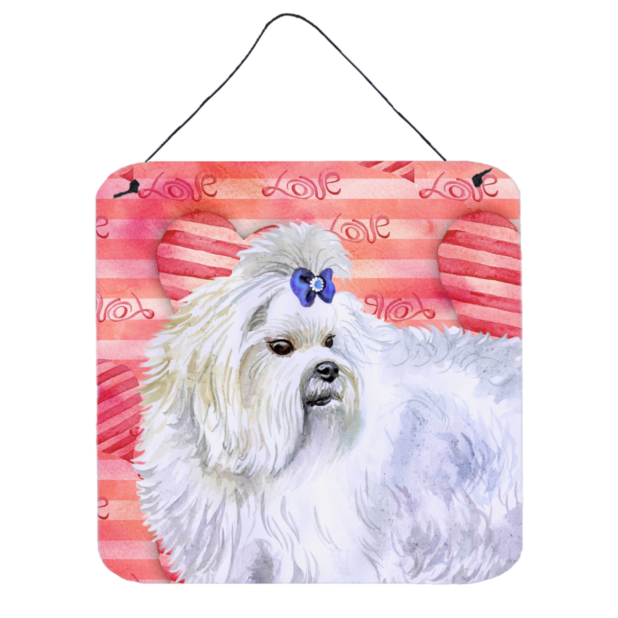 'Caroline'S Treasures Maltese Metal Print, 6H X 6W, Love Is A Dog''