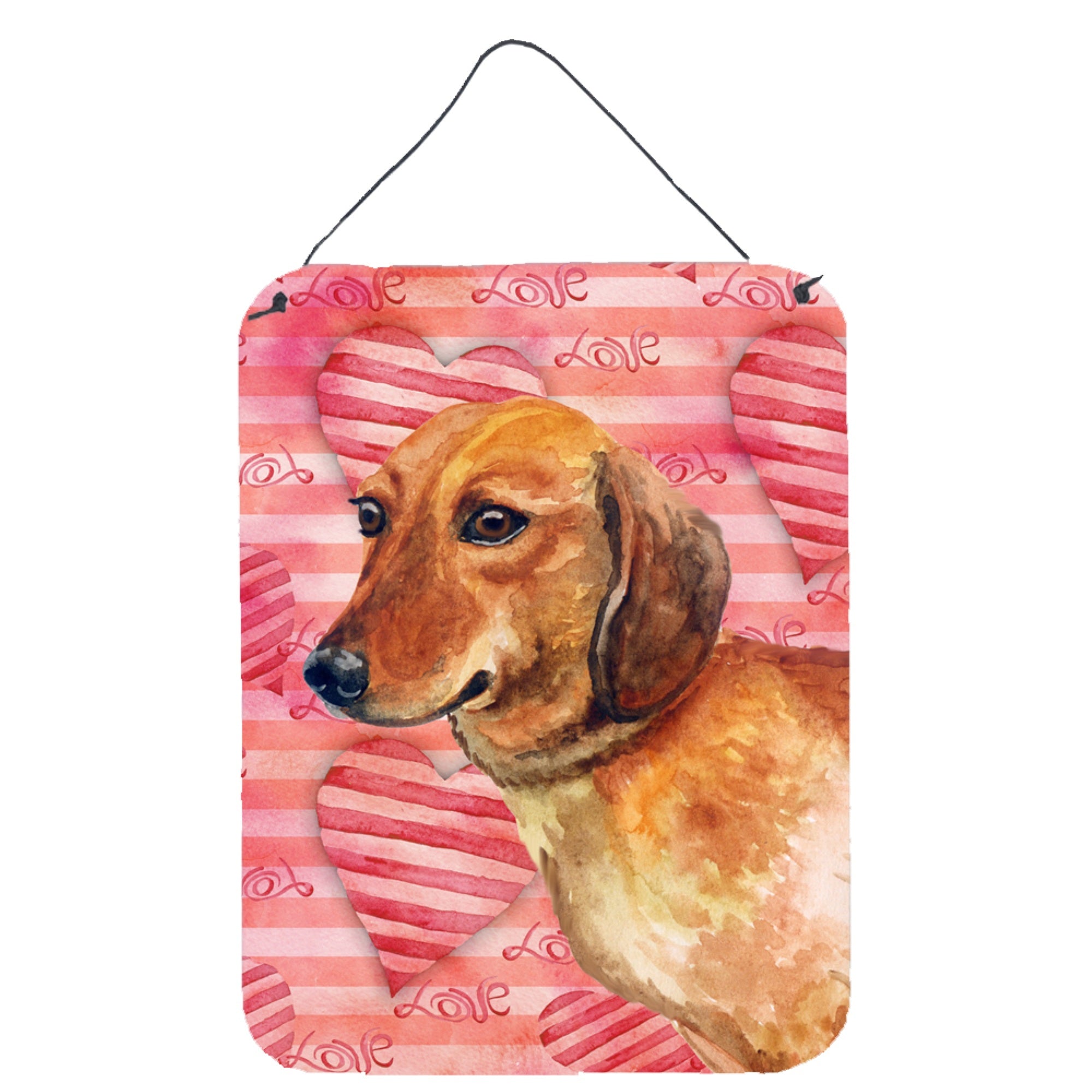 'Caroline'S Treasures Dachshund Love Metal Print, 16'''' X 12'''', Multicolor''