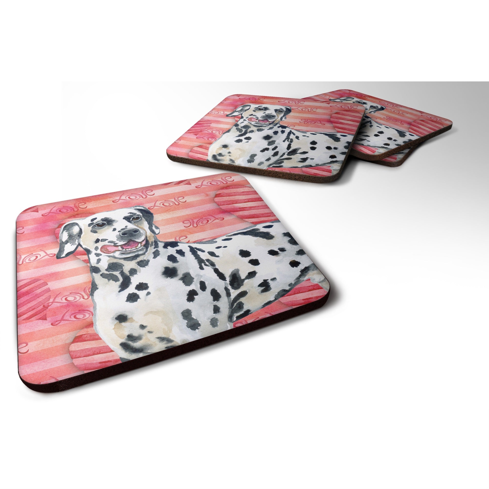 'Caroline'S Treasures Dalmatian Love Decorative Coasters, Multicolor''