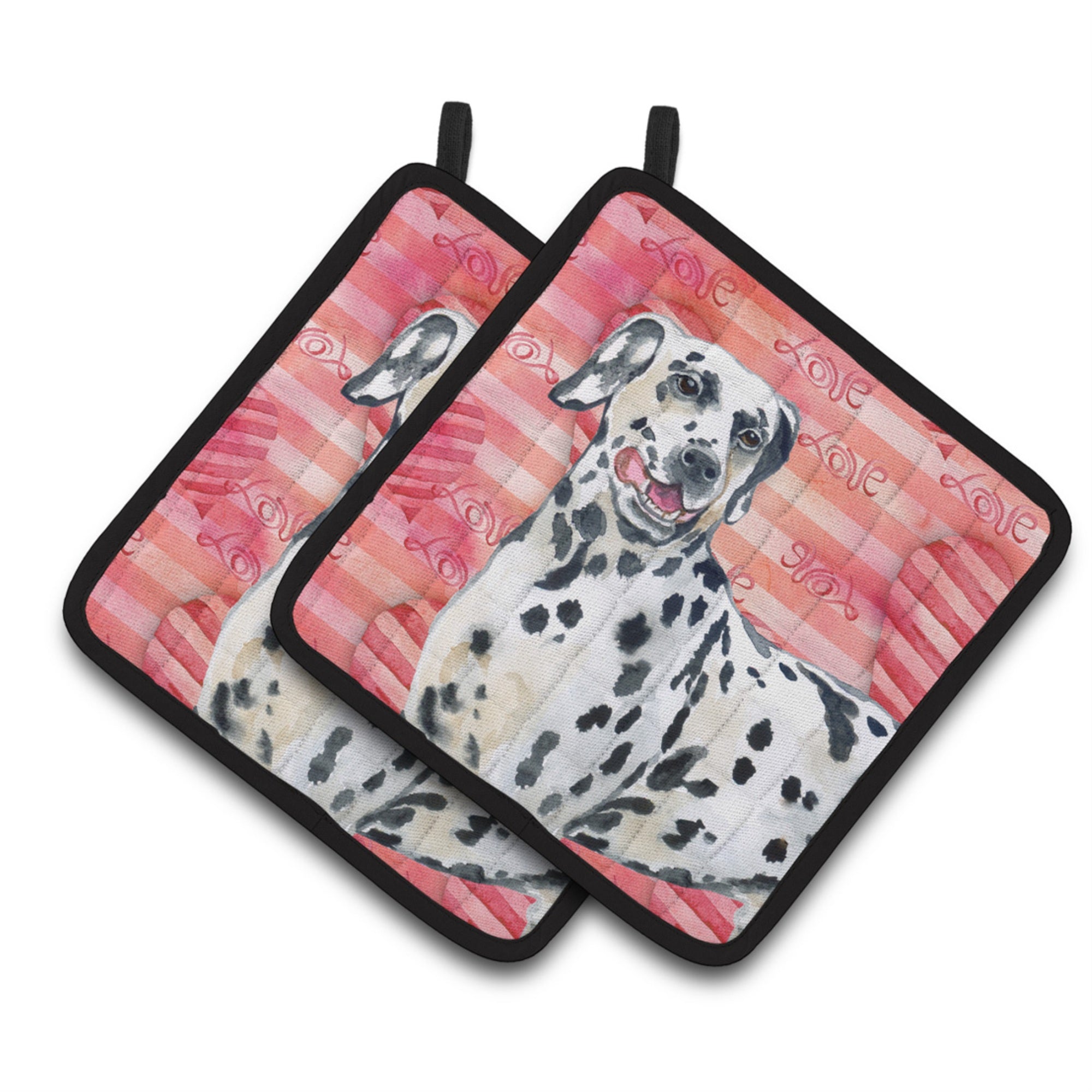 'Caroline'S Treasures Dalmatian Decorated Pot Holder, 7.5H X 7.5W, Love Is A Dog''