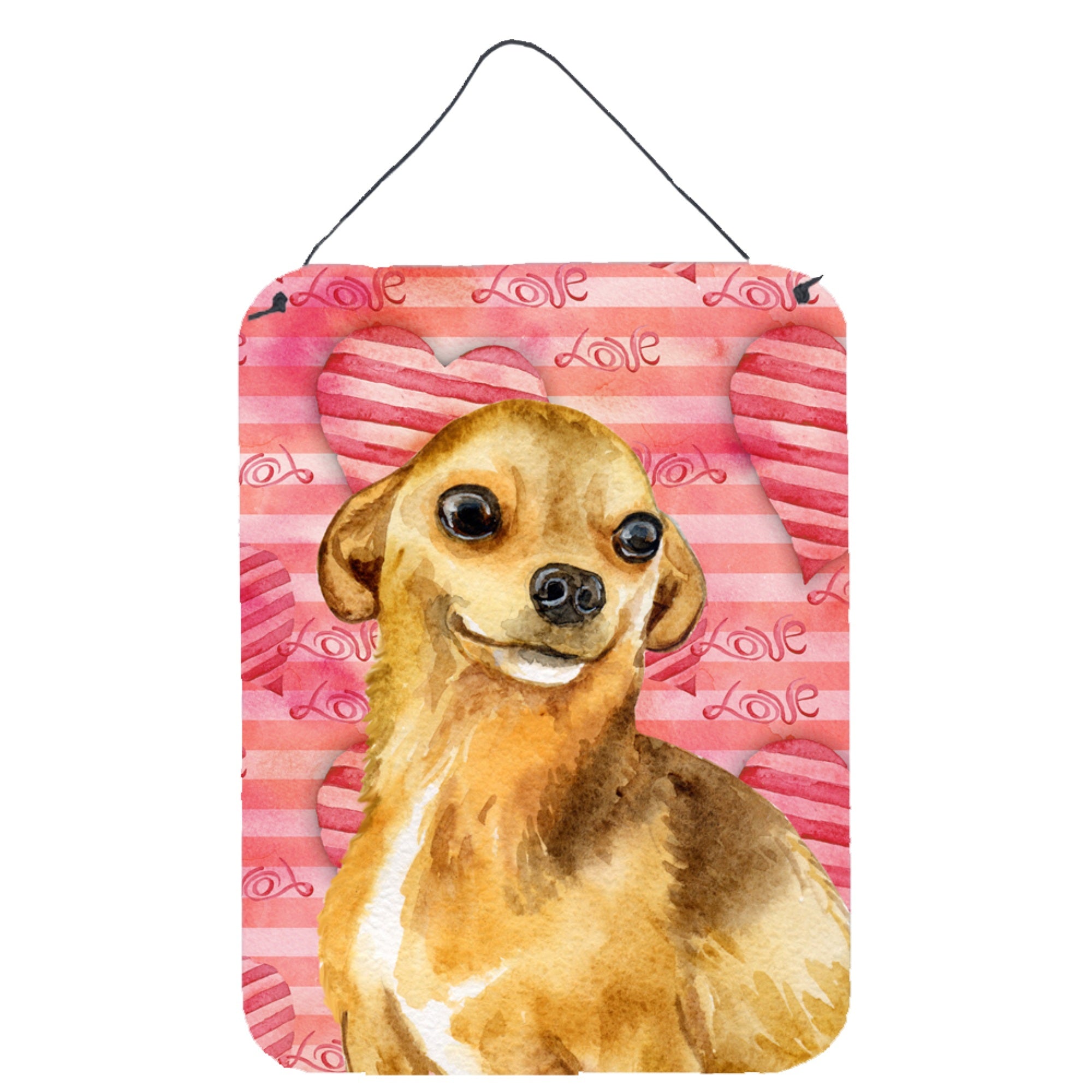 'Caroline'S Treasures Chihuahua Love Metal Print, 16'''' X 12'''', Multicolor''