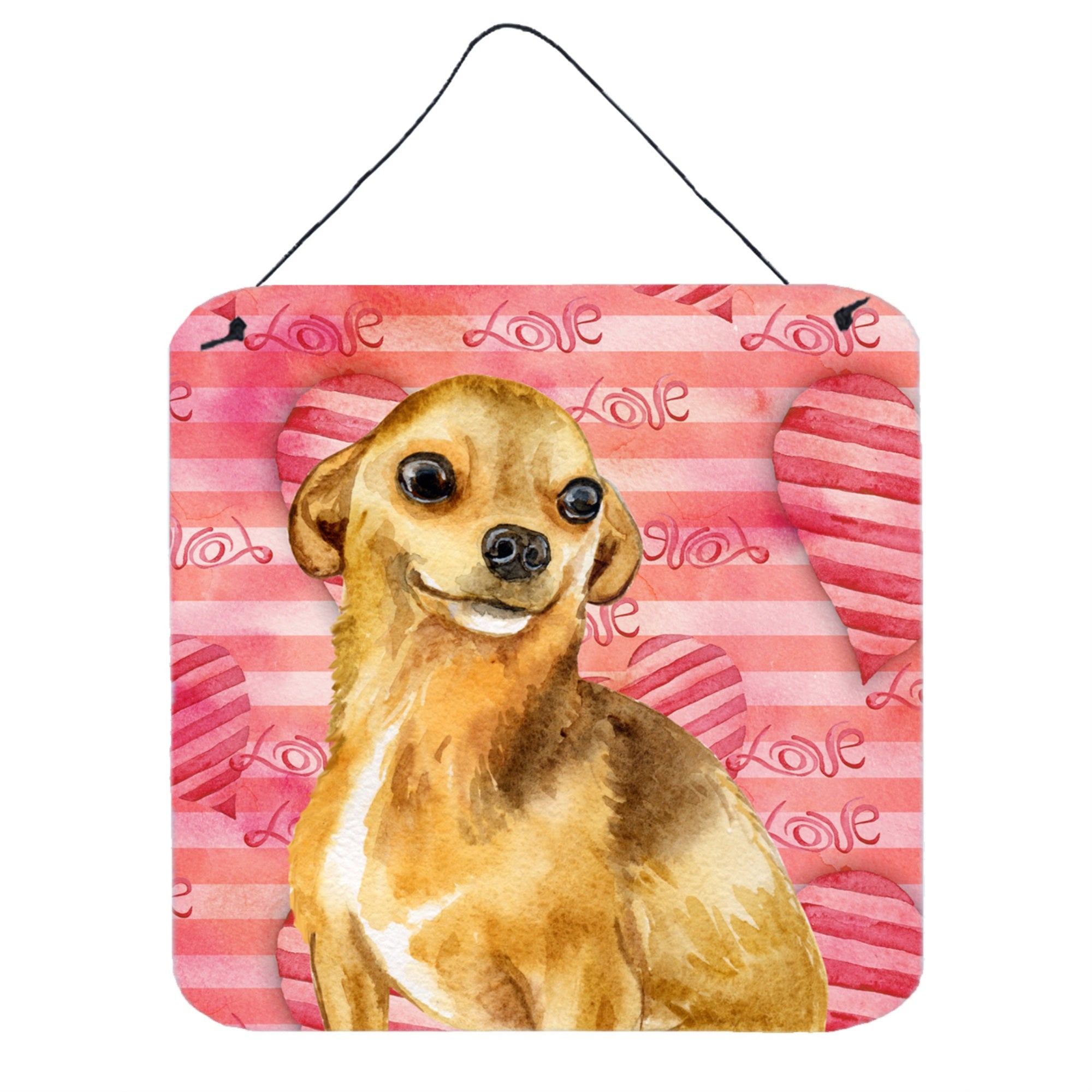 'Caroline'S Treasures Chihuahua Metal Print, 6H X 6W, Love Is A Dog''