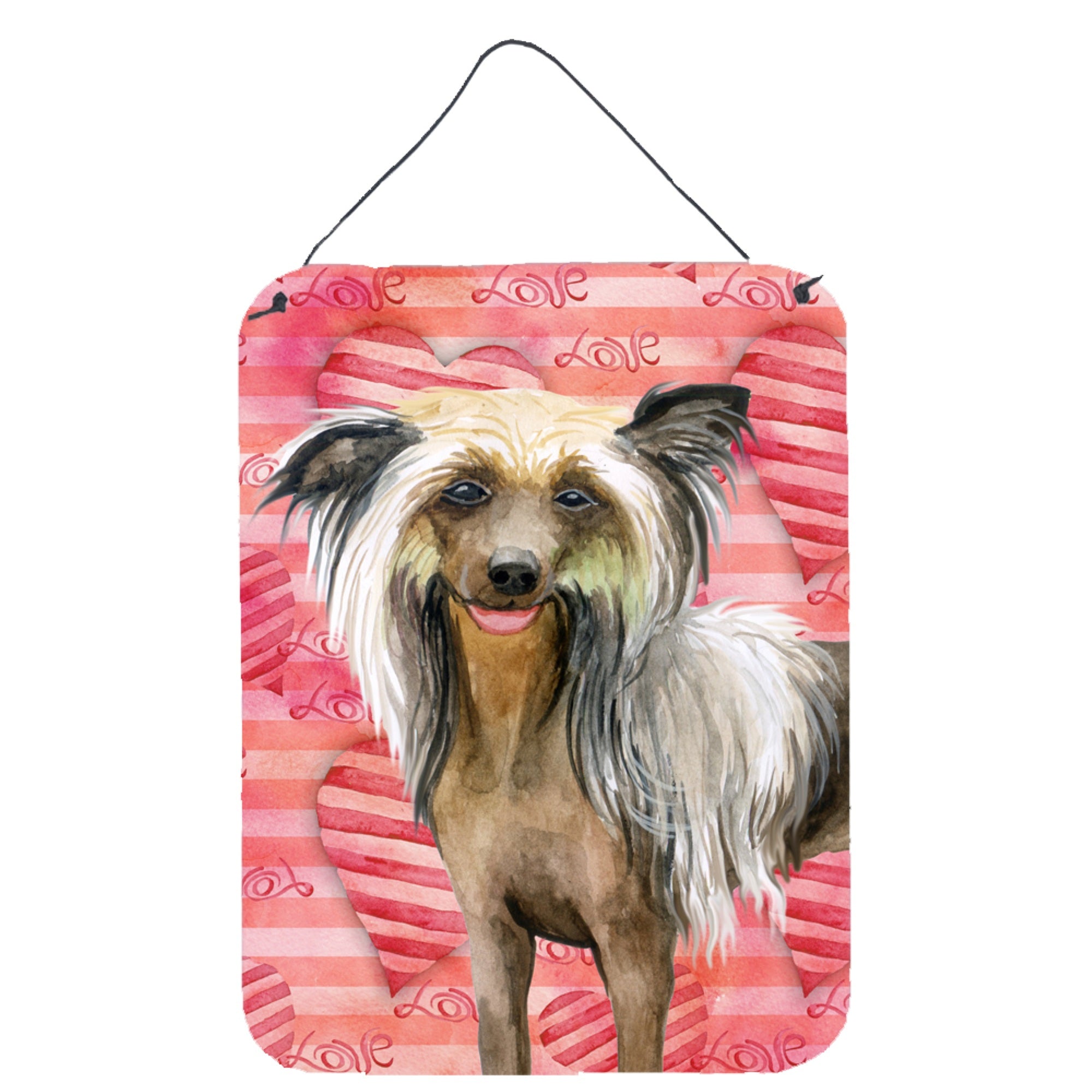 'Caroline'S Treasures Chinese Crested Love Metal Print, 16'''' X 12'''', Multicolor''