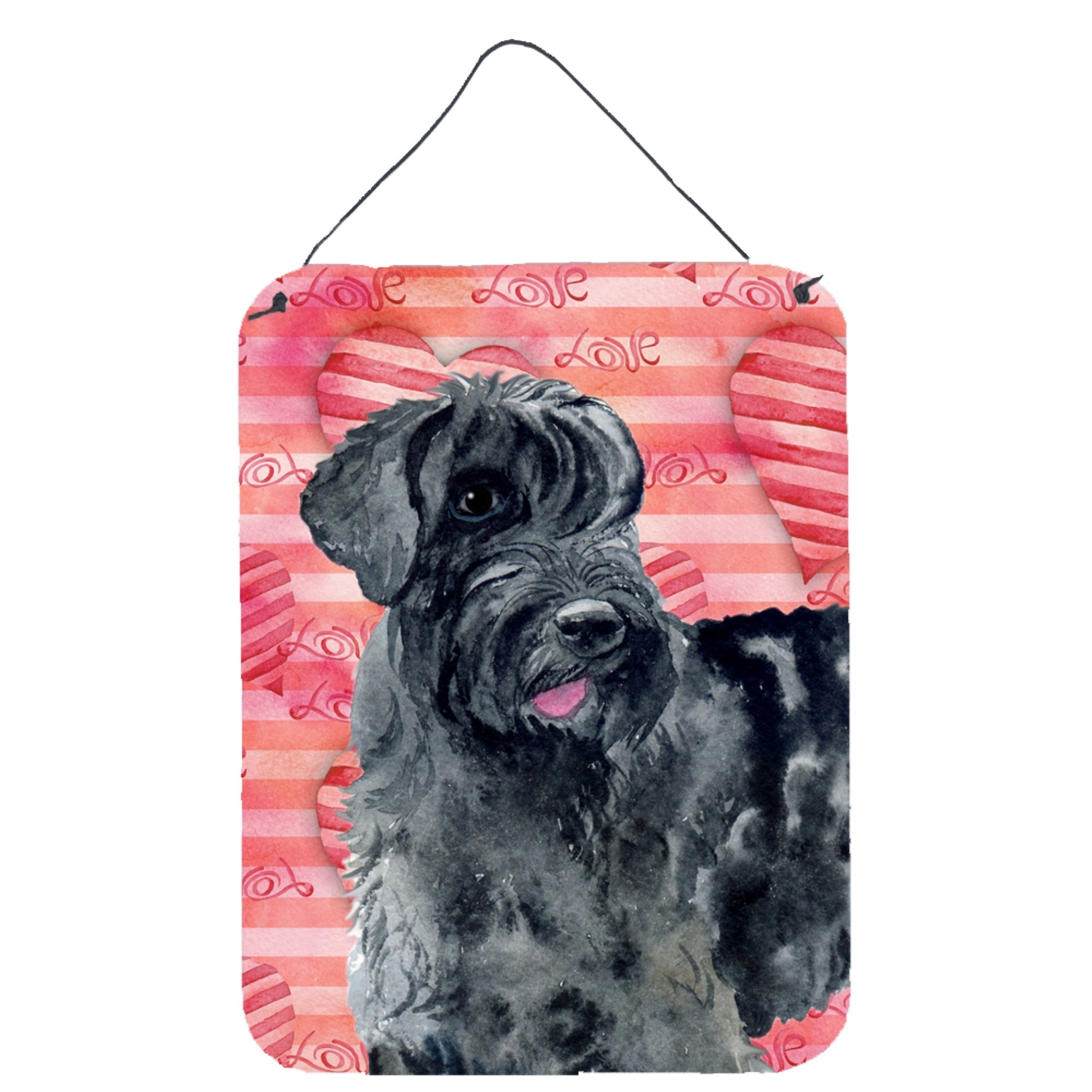 'Caroline'S Treasures Giant Schnauzer Love Metal Print, 16'''' X 12'''', Multicolor''