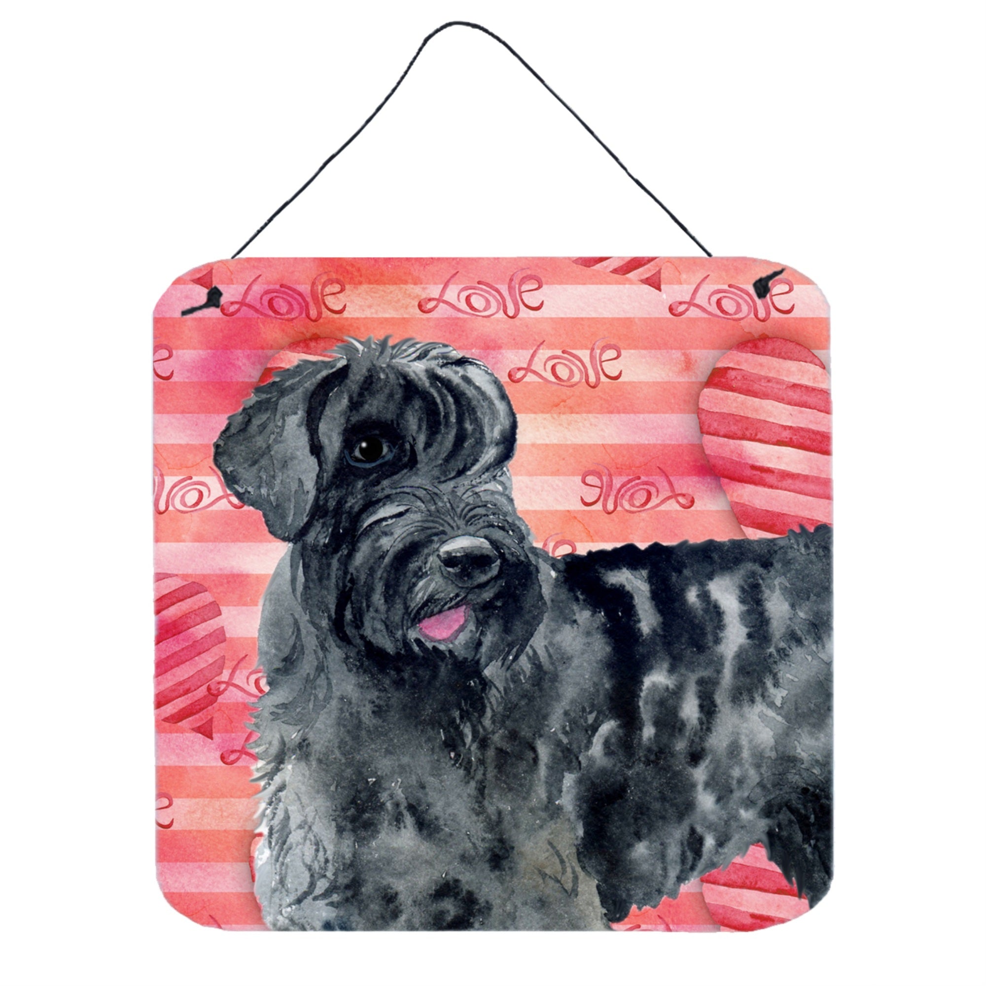 'Caroline'S Treasures Giant Schnauzer Metal Print, 6H X 6W, Love Is A Dog''