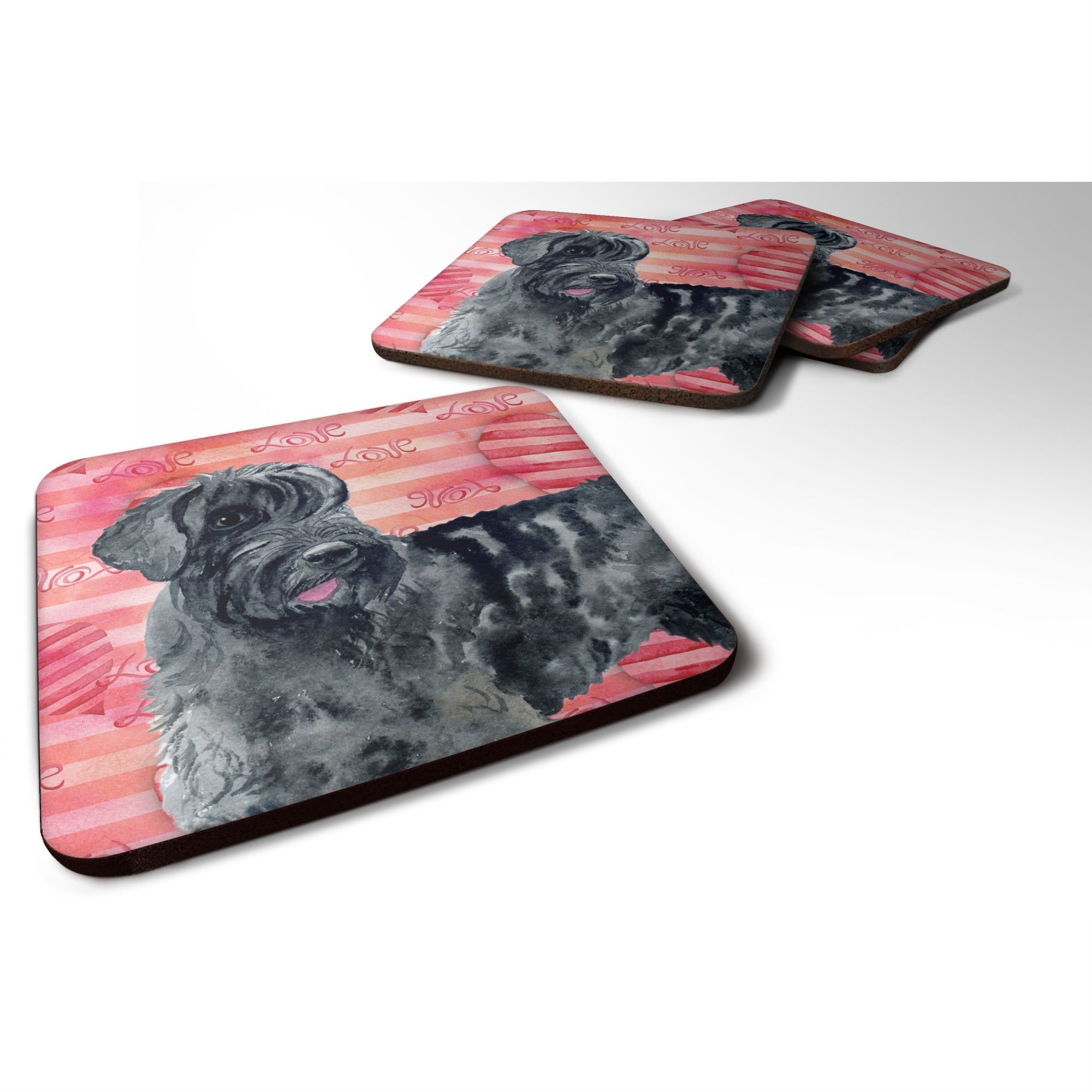 'Caroline'S Treasures Giant Schnauzer Love Decorative Coasters, Multicolor''