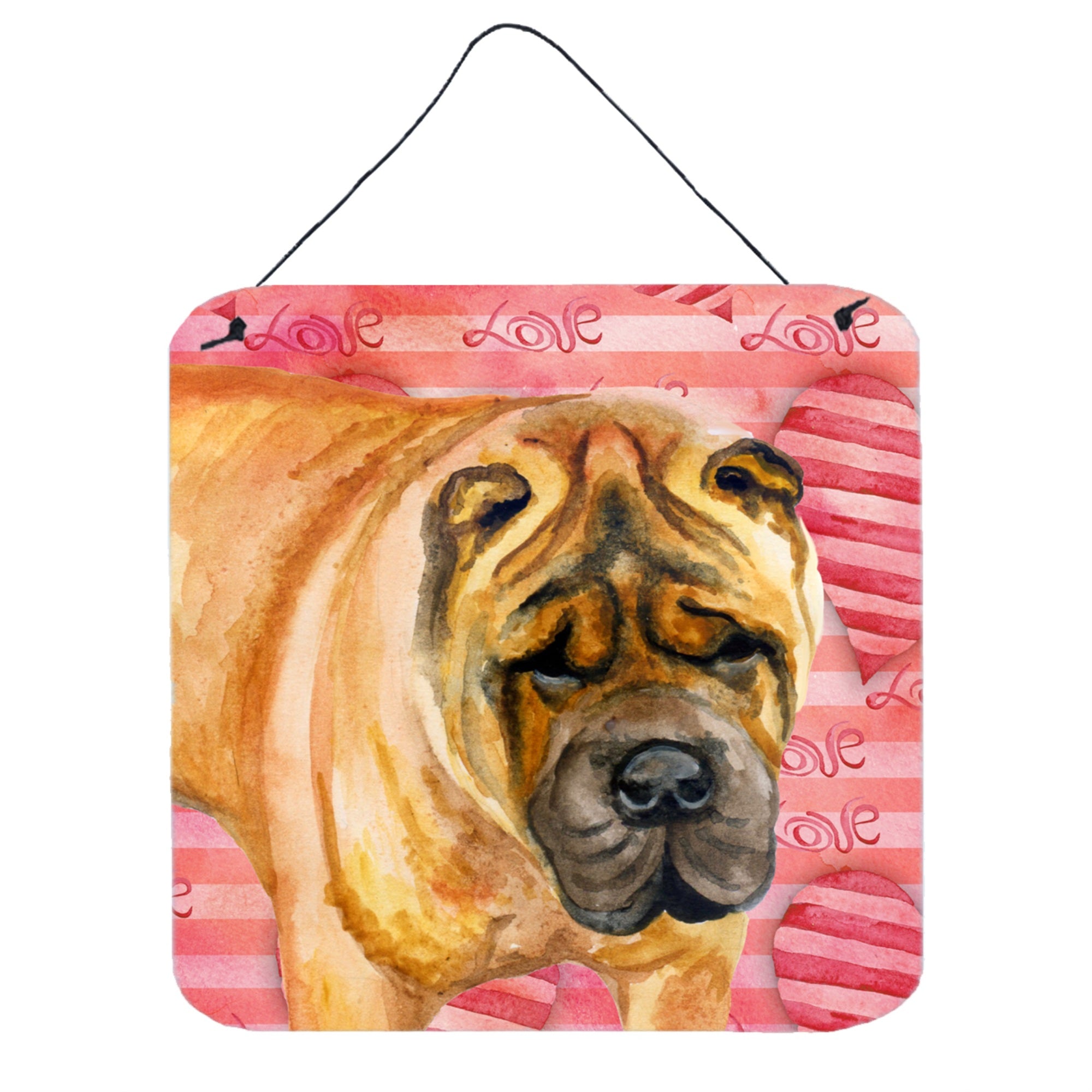 'Caroline'S Treasures Shar Pei Metal Print, 6H X 6W, Love Is A Dog''