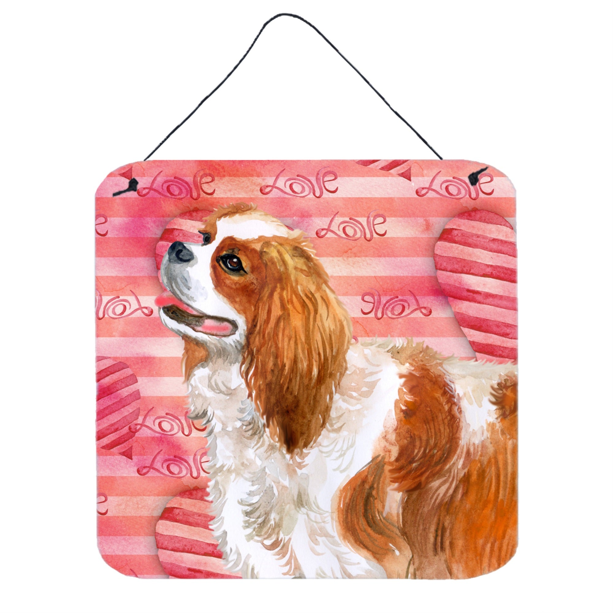 'Caroline'S Treasures Cavalier Spaniel Metal Print, 6H X 6W, Love Is A Dog''