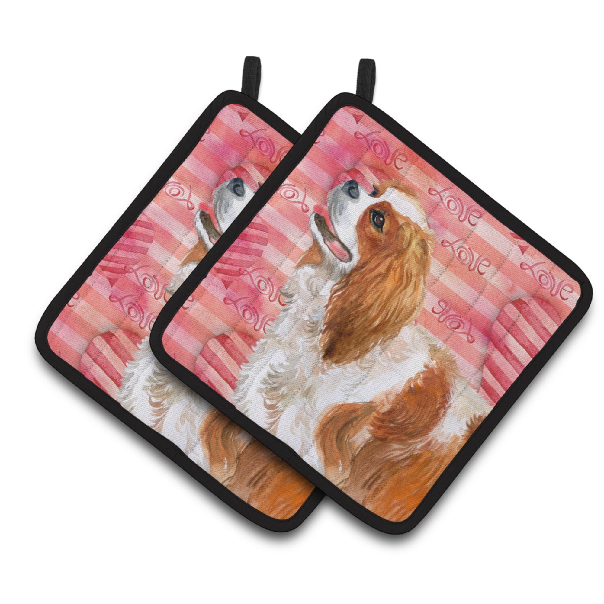 'Caroline'S Treasures Cavalier Spaniel Decorated Pot Holder, 7.5H X 7.5W, Love Is A Dog''