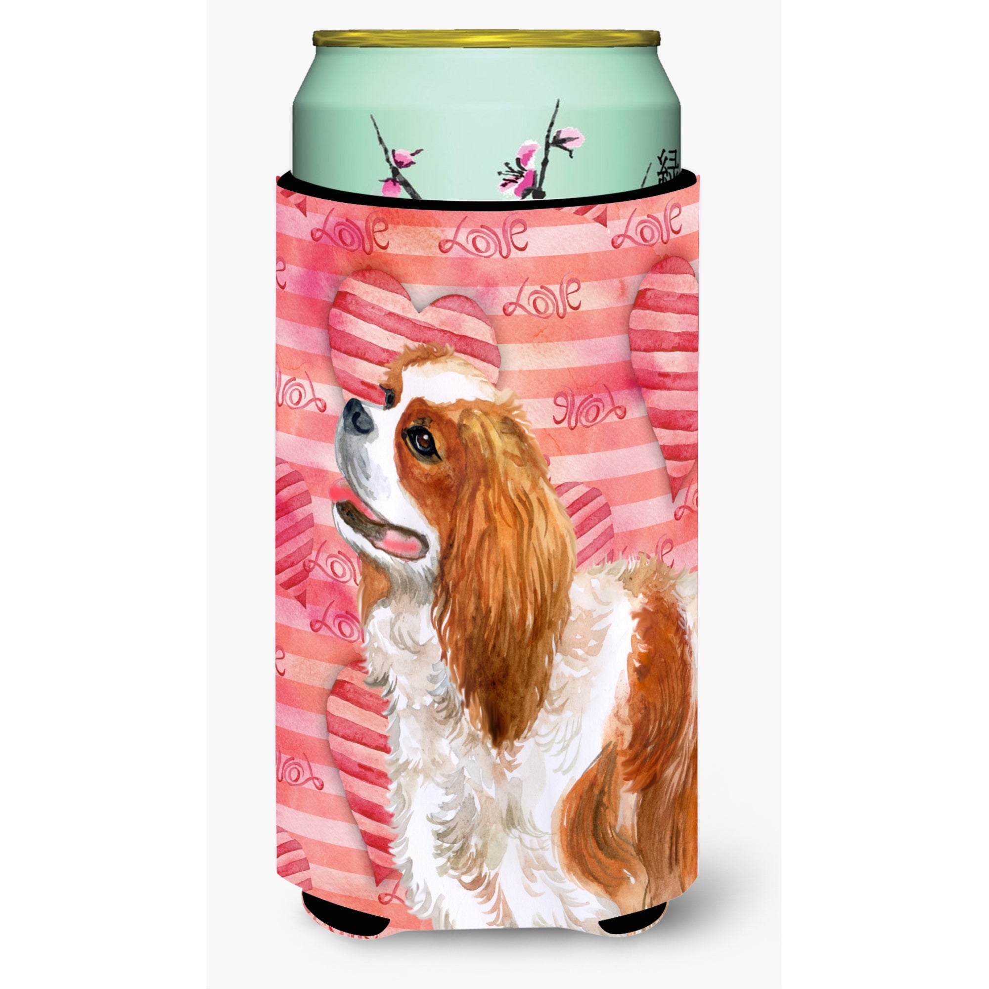 'Caroline'S Treasures Cavalier Spaniel Love Decorative Can Hugger, Tall Boy, Multicolor''