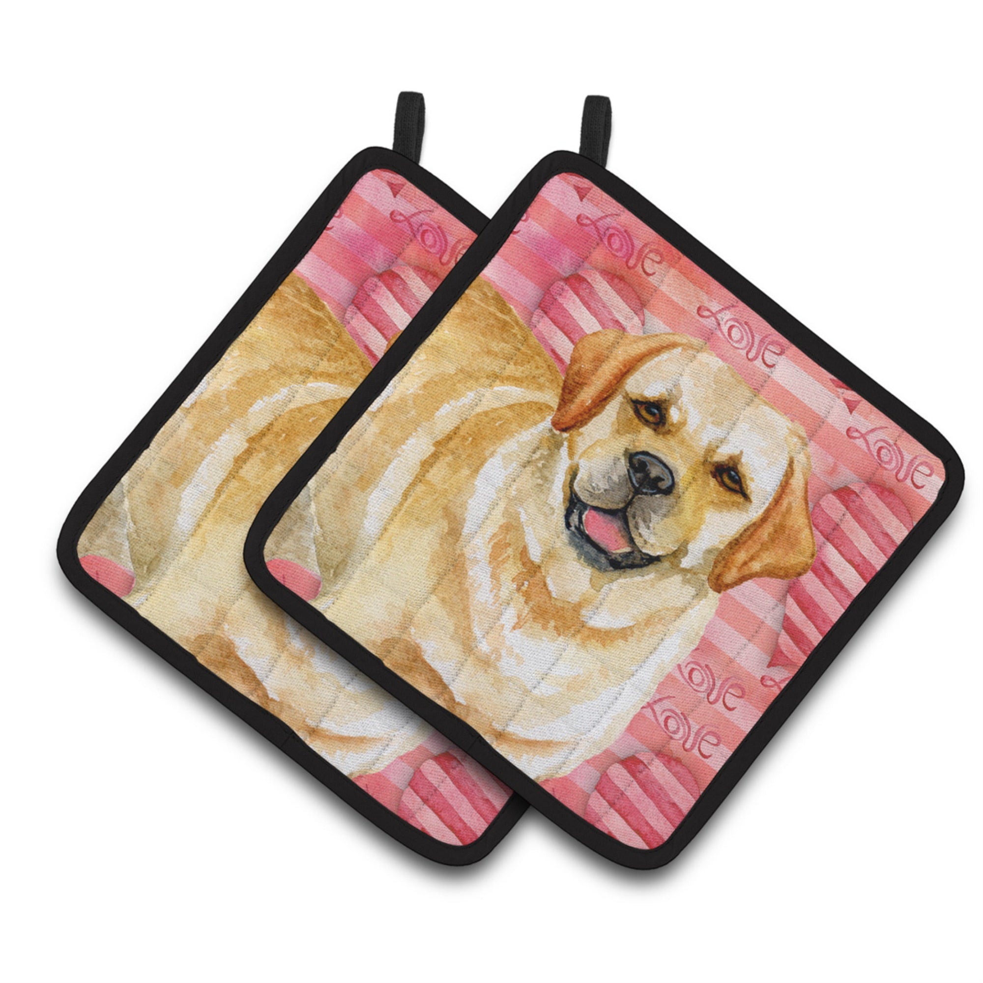 'Caroline'S Treasures Golden Retriever Decorated Pot Holder, 7.5H X 7.5W, Love Is A Dog''