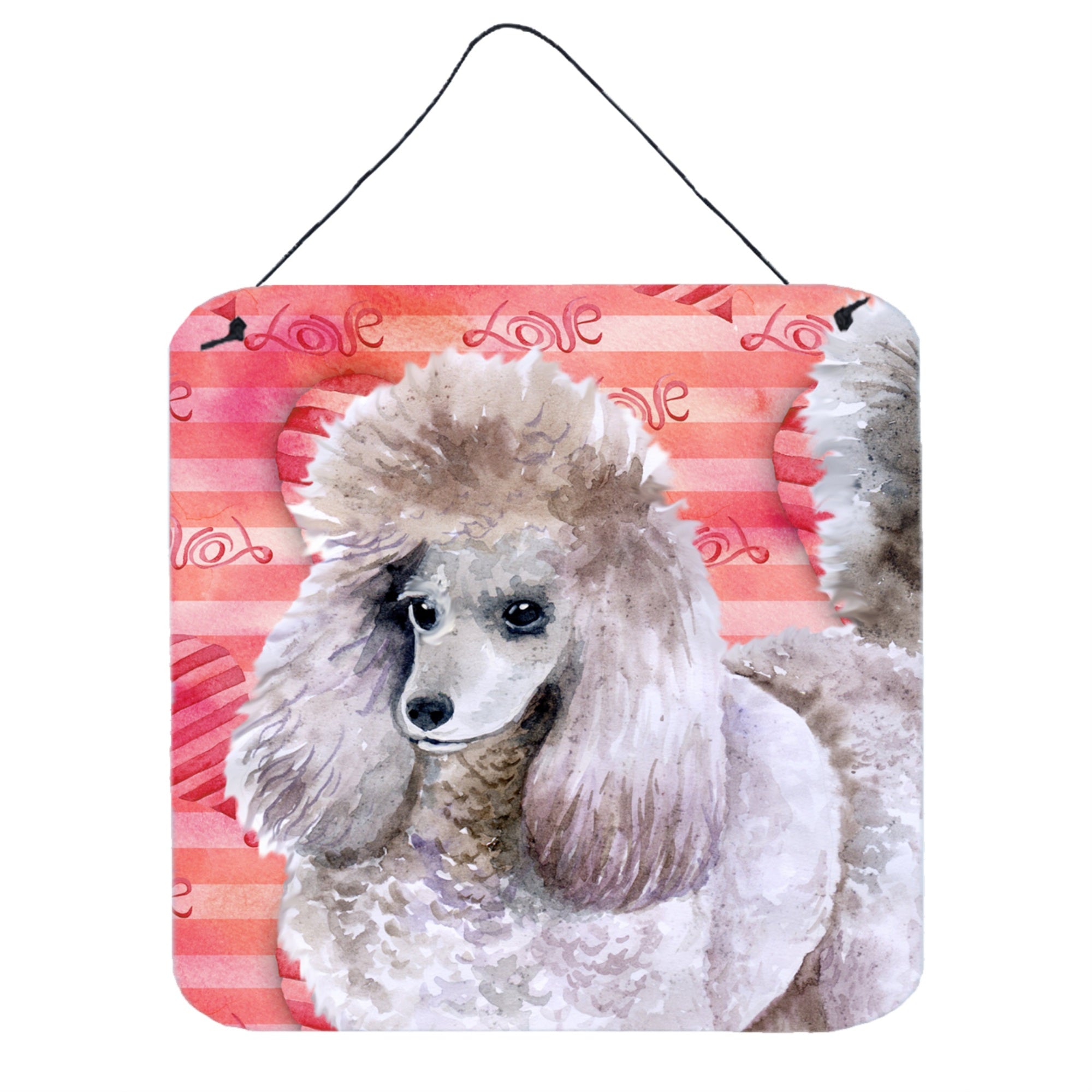 'Caroline'S Treasures Poodle Metal Print, 6H X 6W, Love Is A Dog''