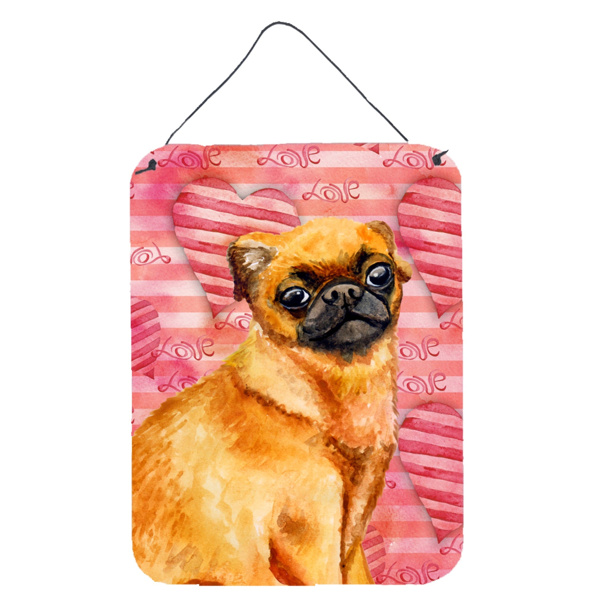 'Caroline'S Treasures Small Brabant Griffon Love Metal Print, 16'''' X 12'''', Multicolor''