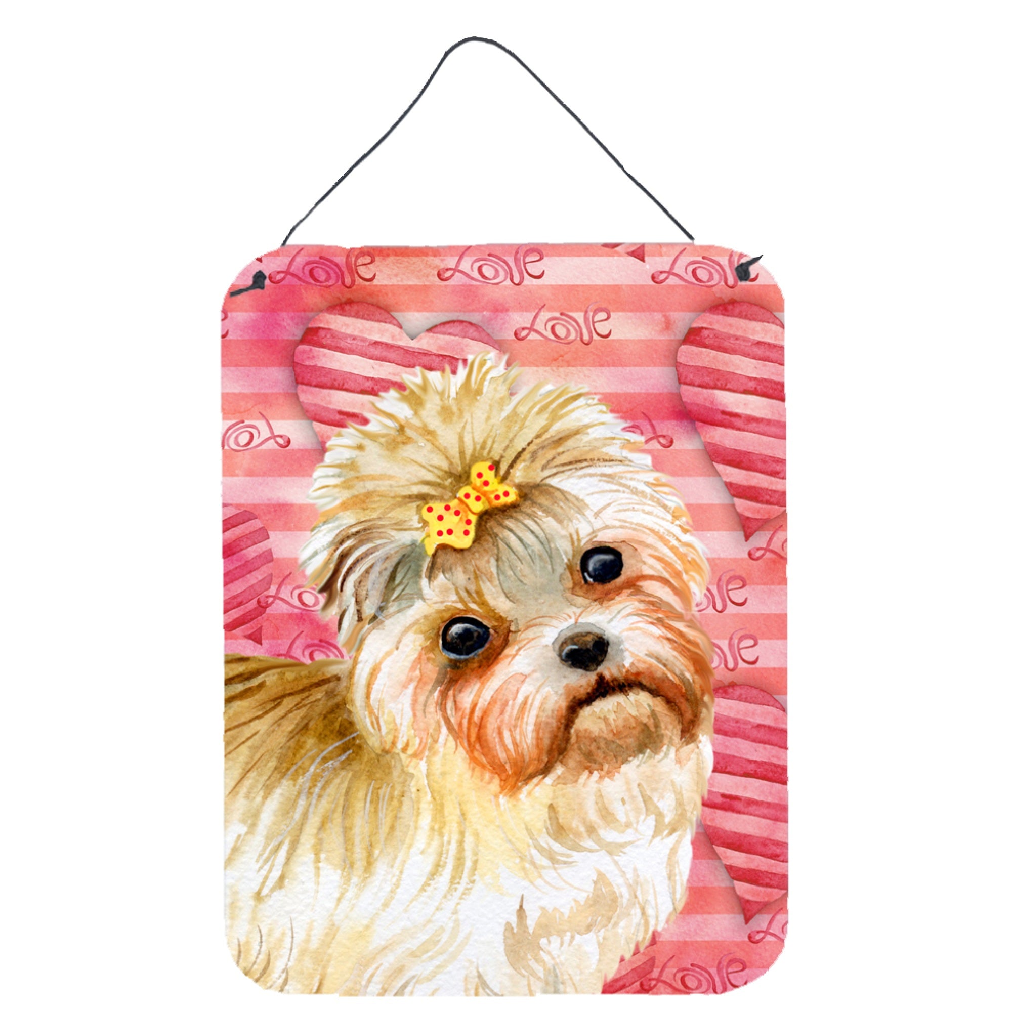 'Caroline'S Treasures Morkie Love Metal Print, 16'''' X 12'''', Multicolor''