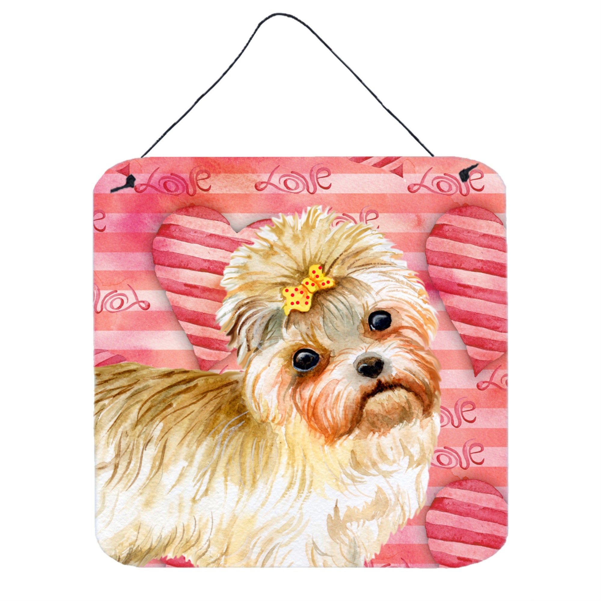 'Caroline'S Treasures Morkie Metal Print, 6H X 6W, Love Is A Dog''