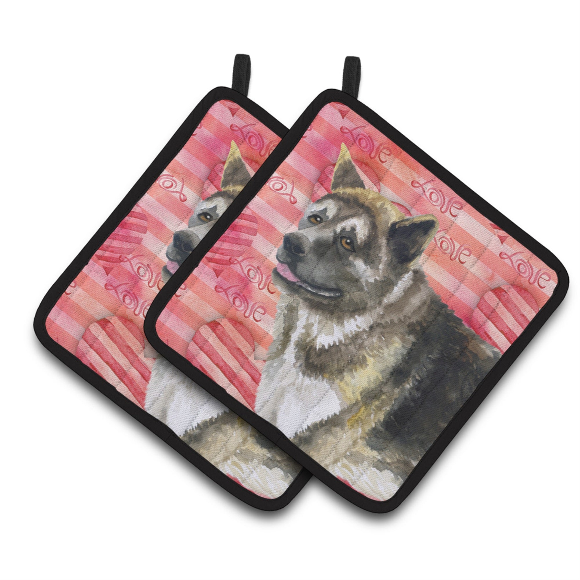 'Caroline'S Treasures American Akita Decorated Pot Holder, 7.5H X 7.5W, Love Is A Dog''