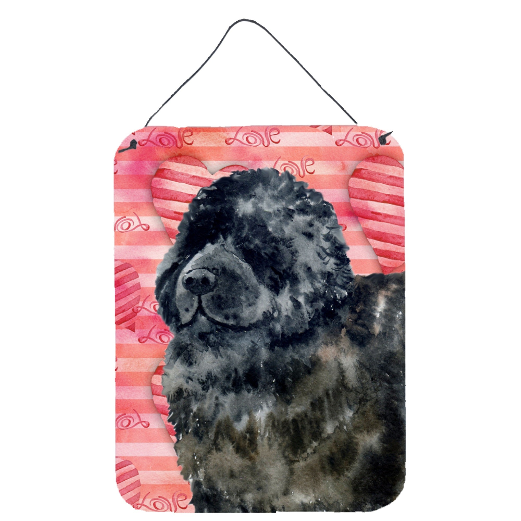 'Caroline'S Treasures Newfoundland Love Metal Print, 16'''' X 12'''', Multicolor''