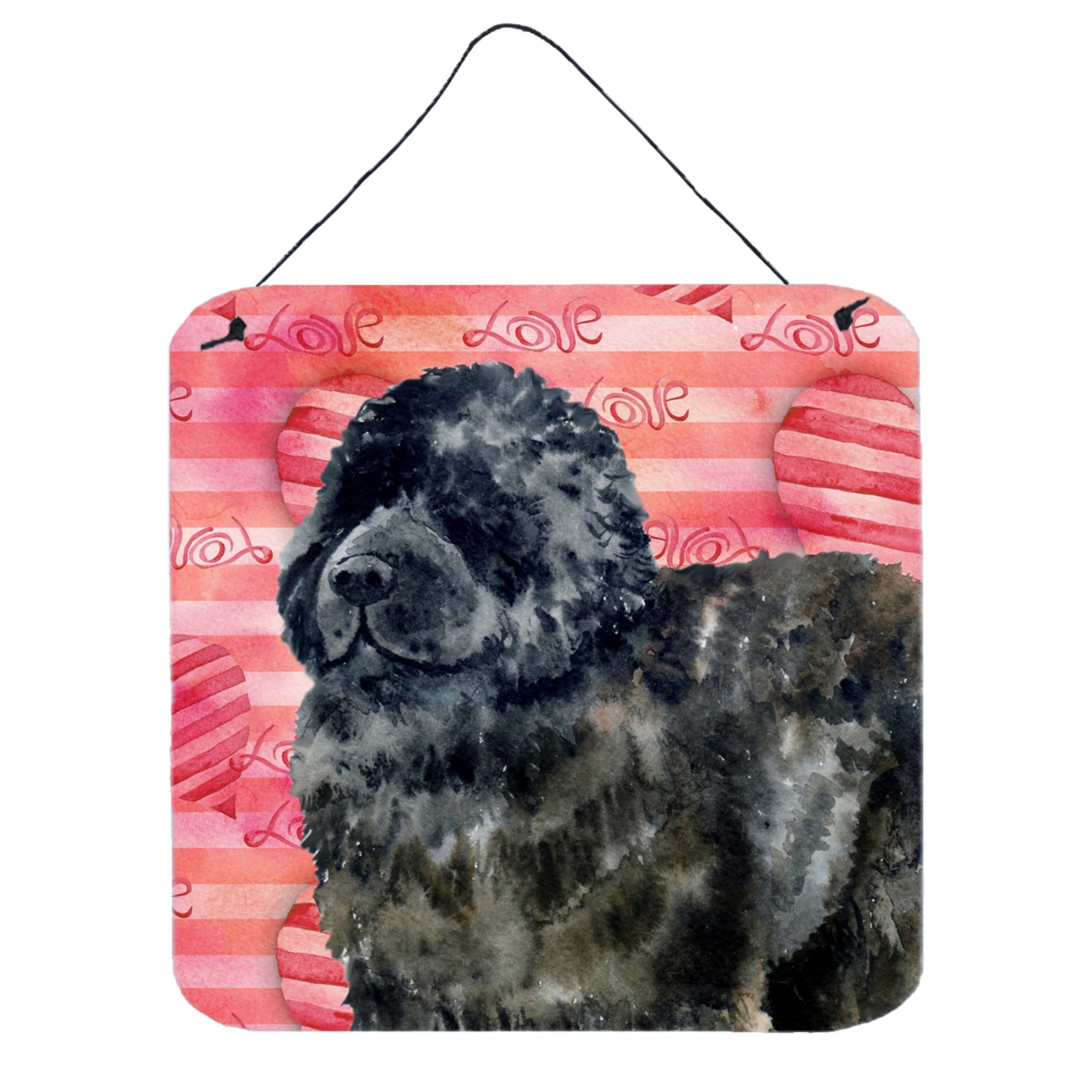 'Caroline'S Treasures Newfoundland Metal Print, 6H X 6W, Love Is A Dog''