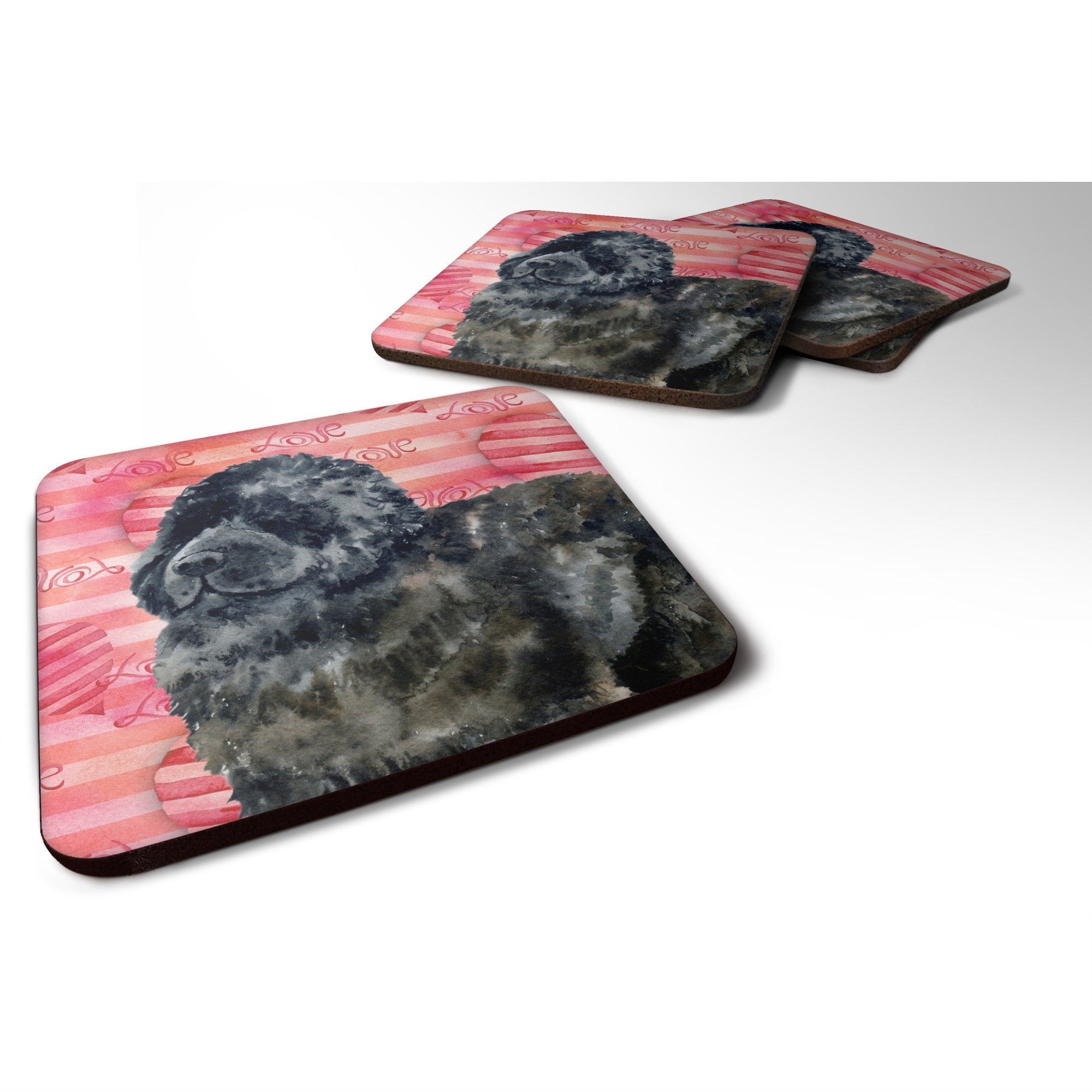 'Caroline'S Treasures Newfoundland Love Decorative Coasters, Multicolor''
