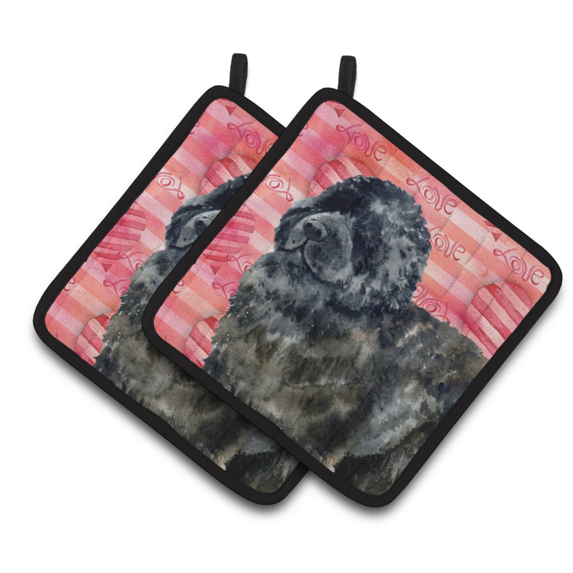 'Caroline'S Treasures Newfoundland Decorated Pot Holder, 7.5H X 7.5W, Love Is A Dog''