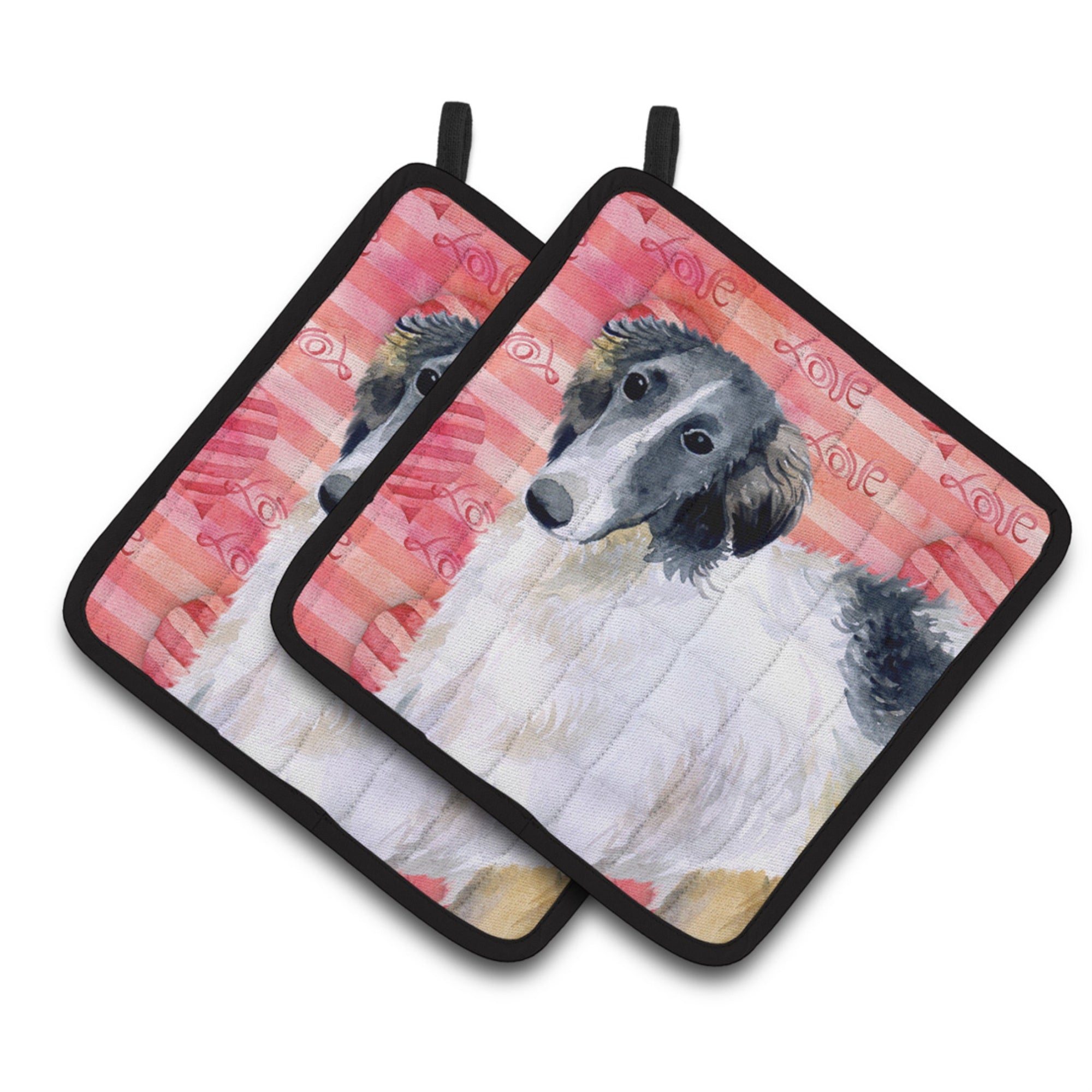 'Caroline'S Treasures Borzoi Decorated Pot Holder, 7.5H X 7.5W, Love Is A Dog''