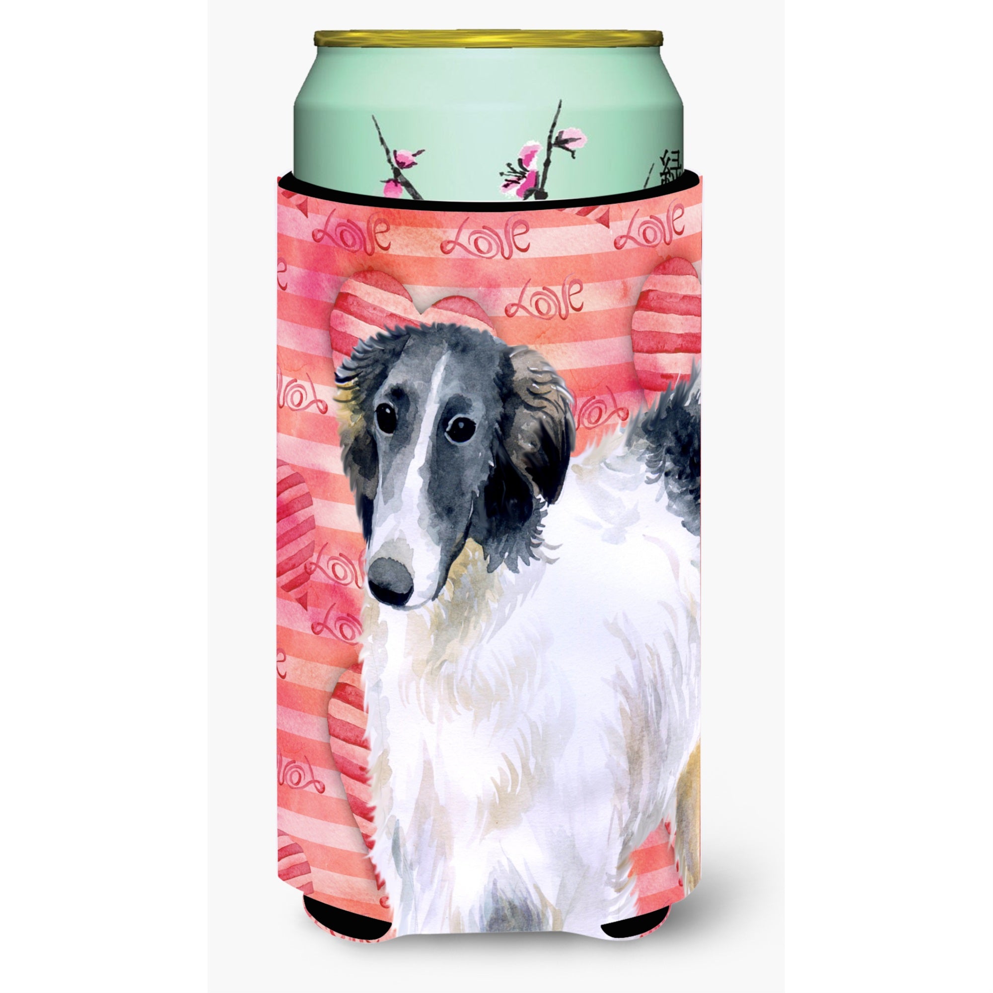 'Caroline'S Treasures Borzoi Love Decorative Can Hugger, Tall Boy, Multicolor''