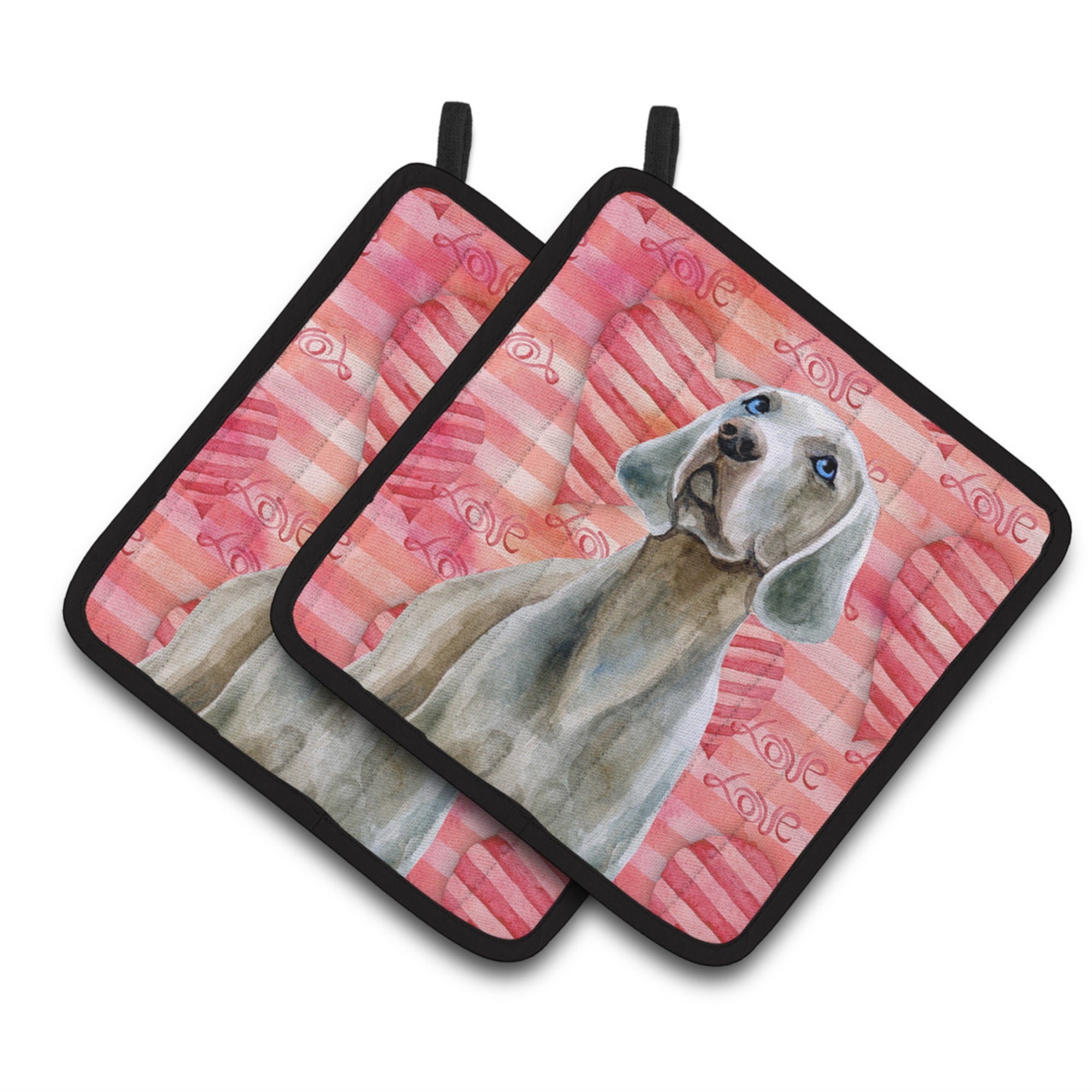 'Caroline'S Treasures Weimaraner Decorated Pot Holder, 7.5H X 7.5W, Love Is A Dog''