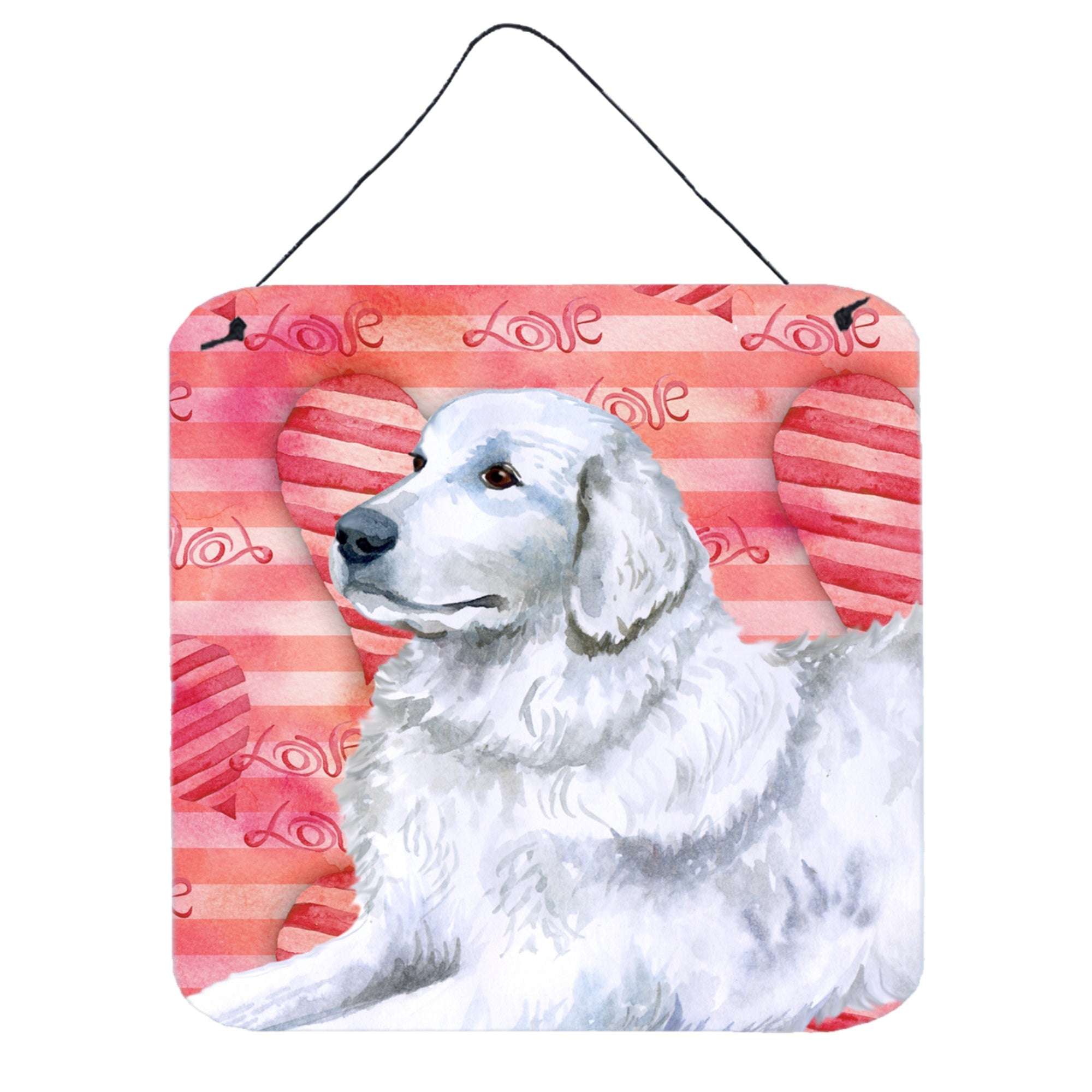 'Caroline'S Treasures Maremma Sheepdog Metal Print, 6H X 6W, Love Is A Dog''