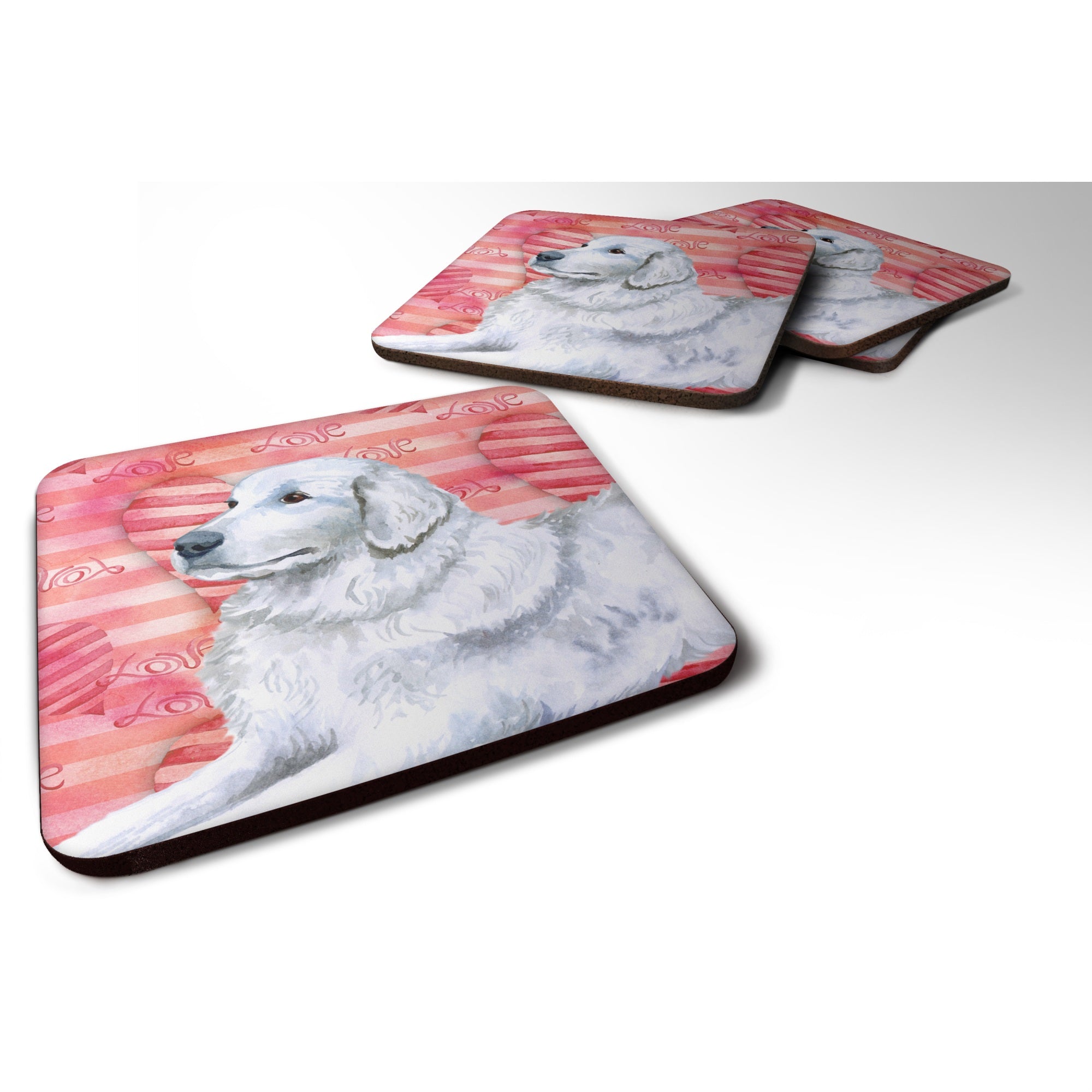 'Caroline'S Treasures Maremma Sheepdog Love Decorative Coasters, Multicolor''