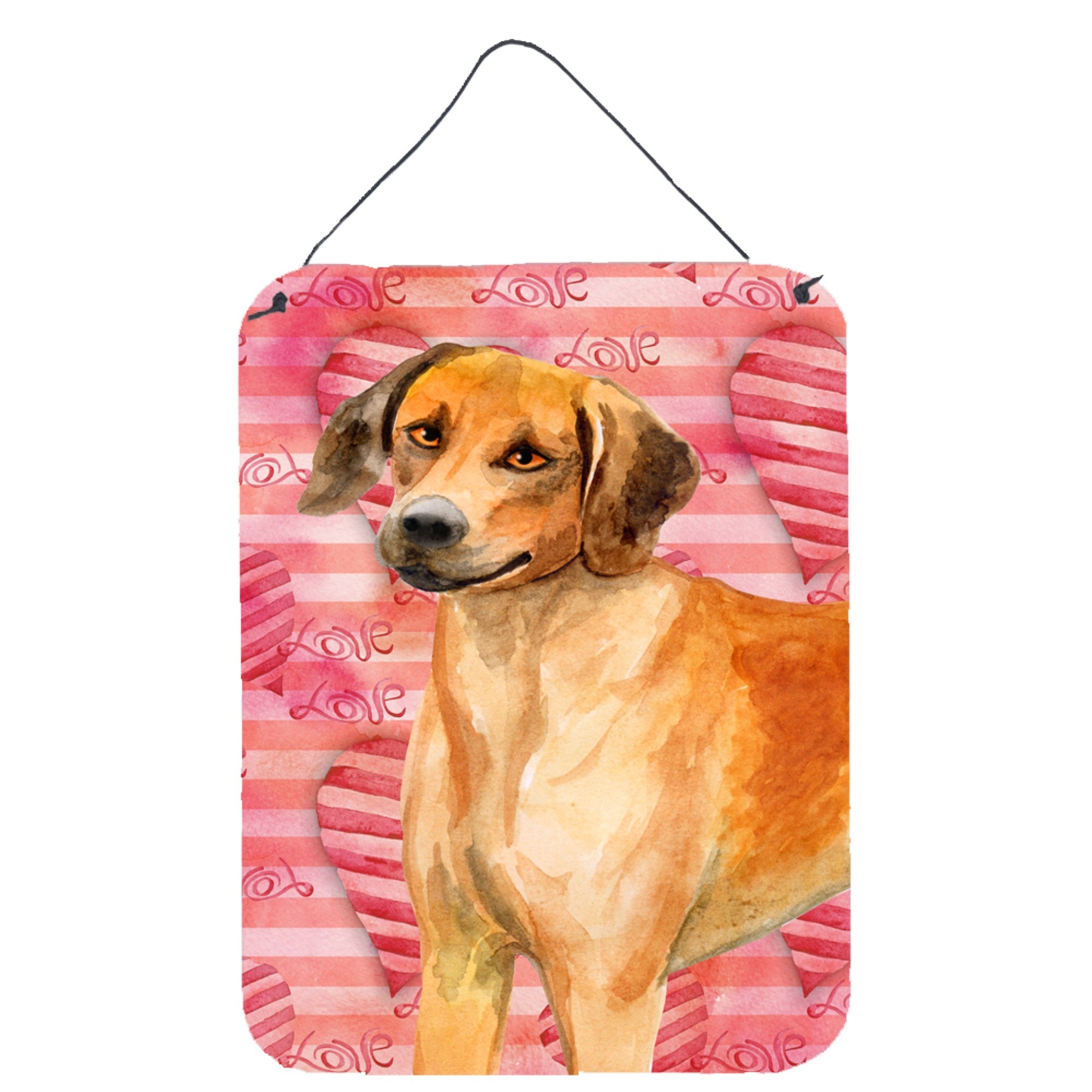 'Caroline'S Treasures Rhodesian Ridgeback Love Metal Print, 16'''' X 12'''', Multicolor''