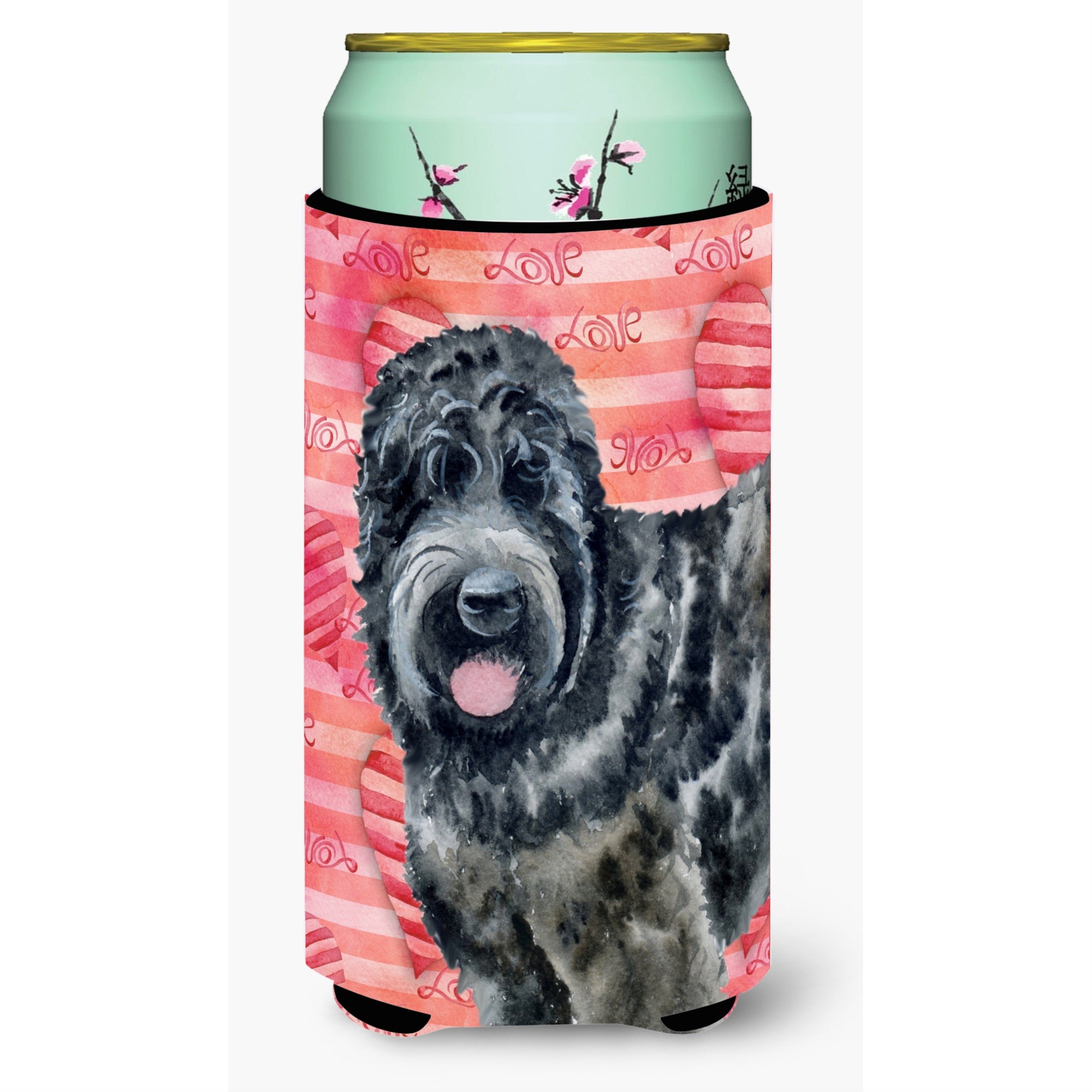 'Caroline'S Treasures Black Russian Terrier Love Decorative Can Hugger, Tall Boy, Multicolor''