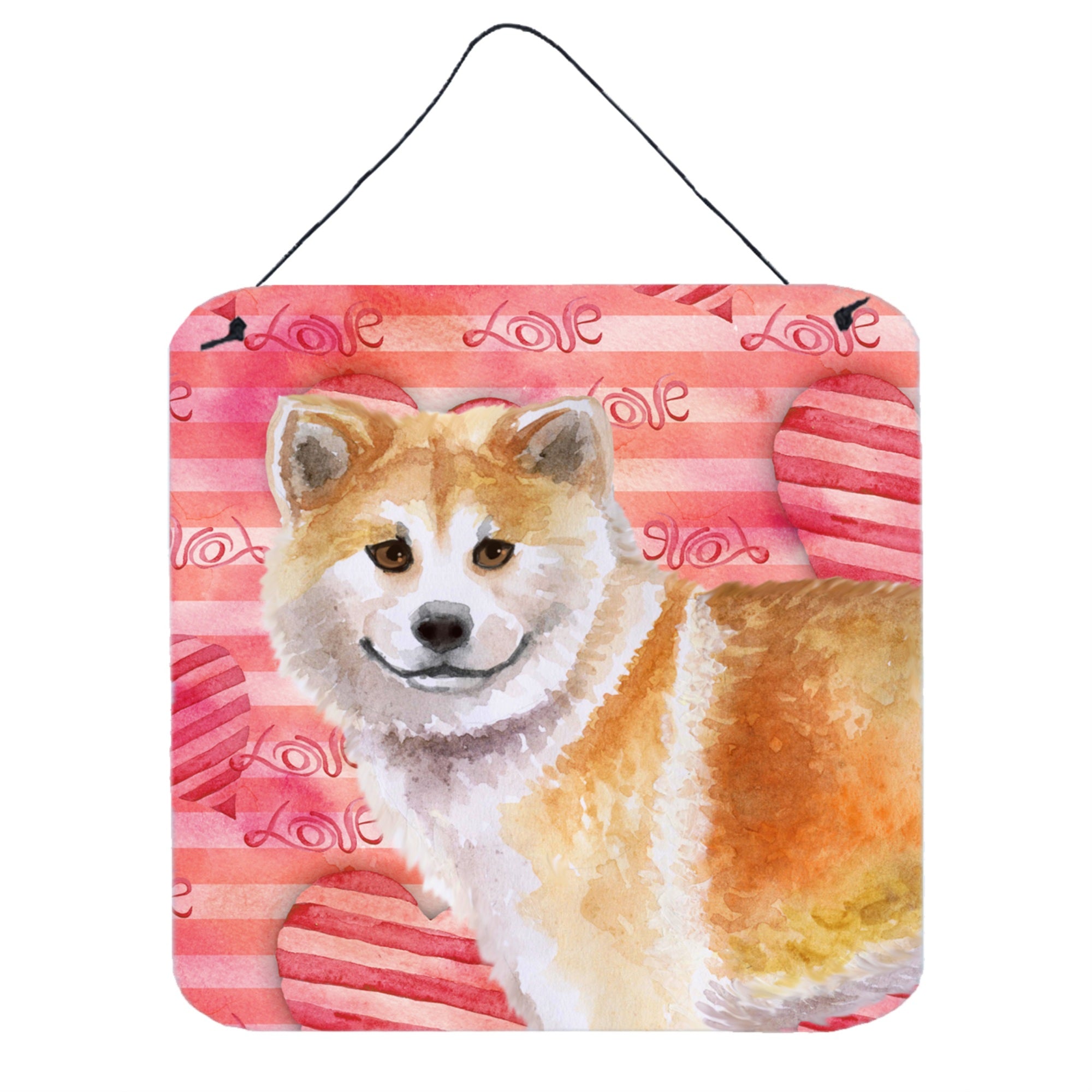 'Caroline'S Treasures Shiba Inu Metal Print, 6H X 6W, Love Is A Dog''