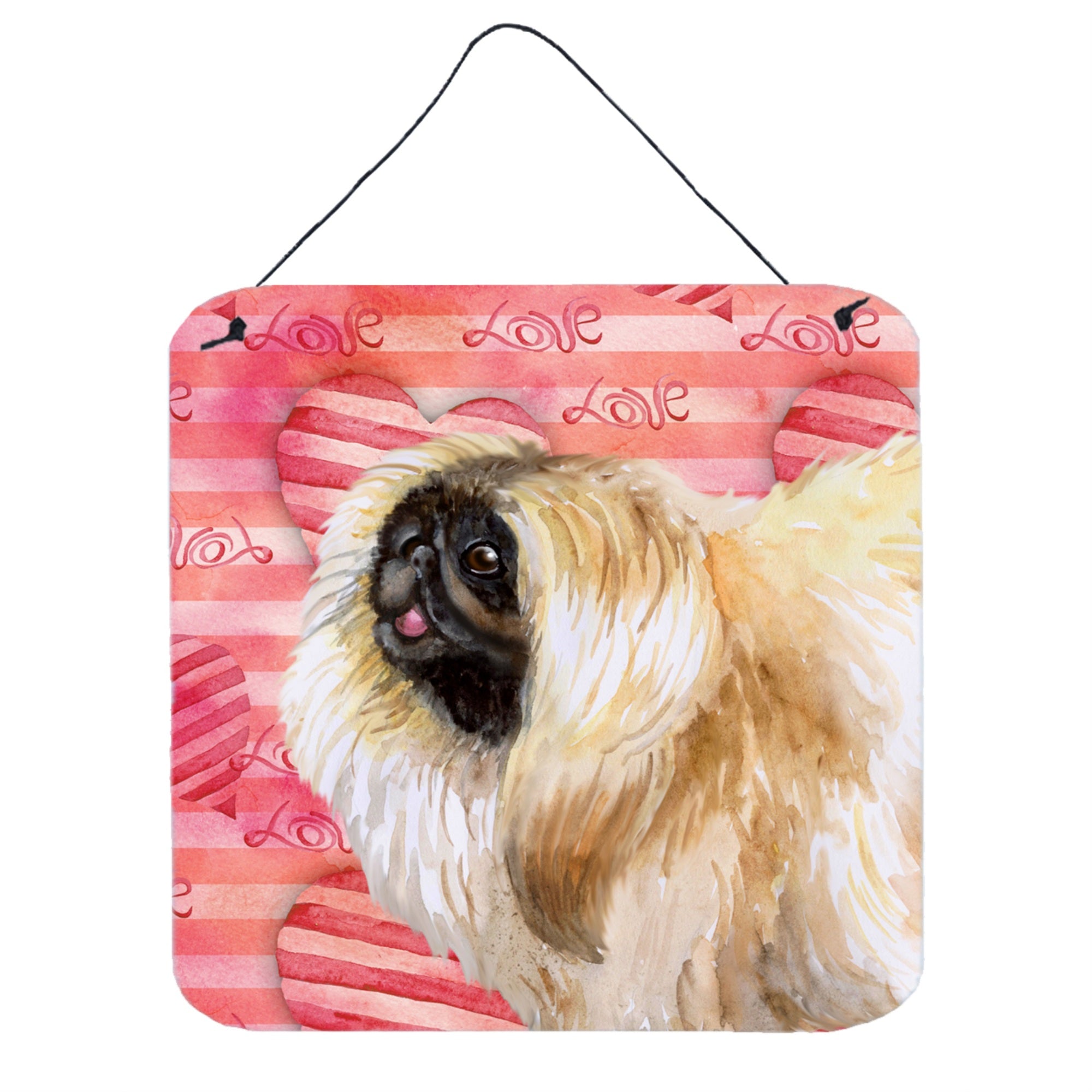 'Caroline'S Treasures Pekingese Metal Print, 6H X 6W, Love Is A Dog''