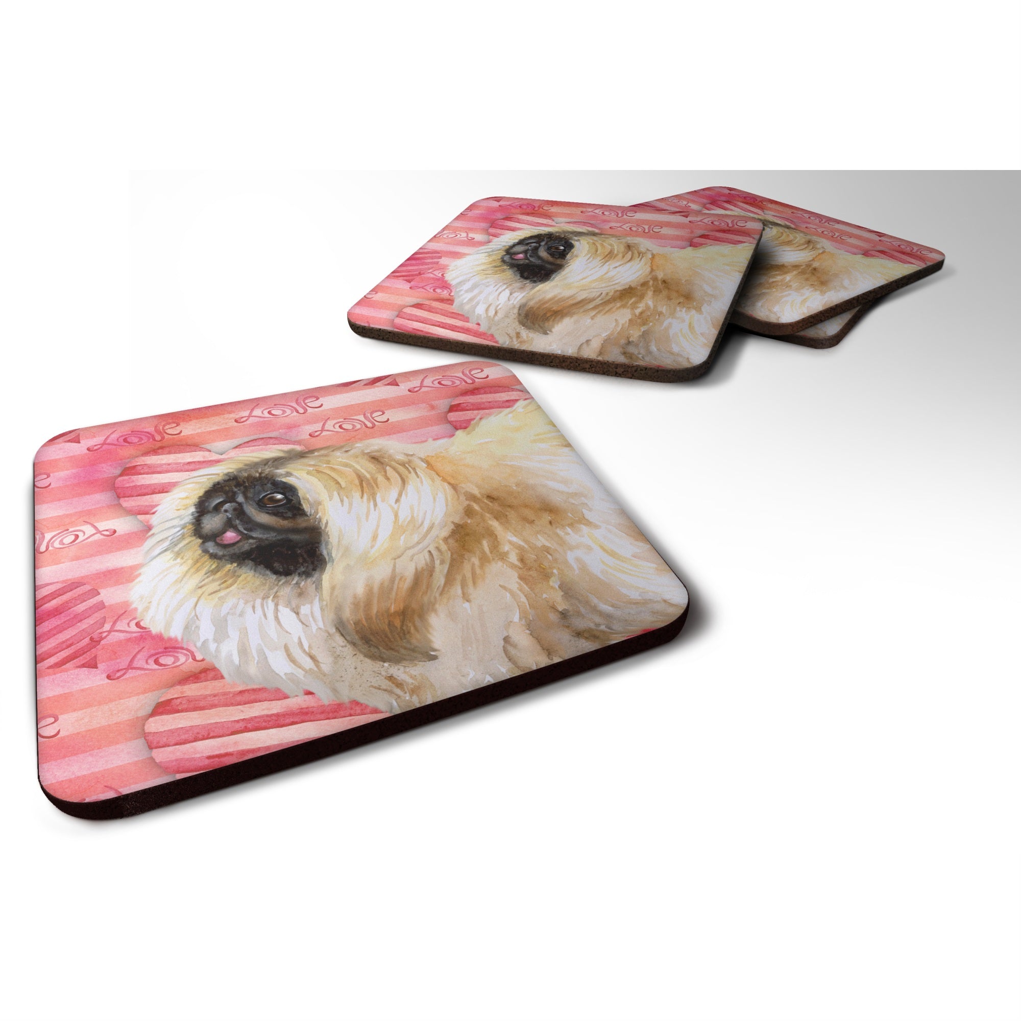 'Caroline'S Treasures Pekingese Love Decorative Coasters, Multicolor''