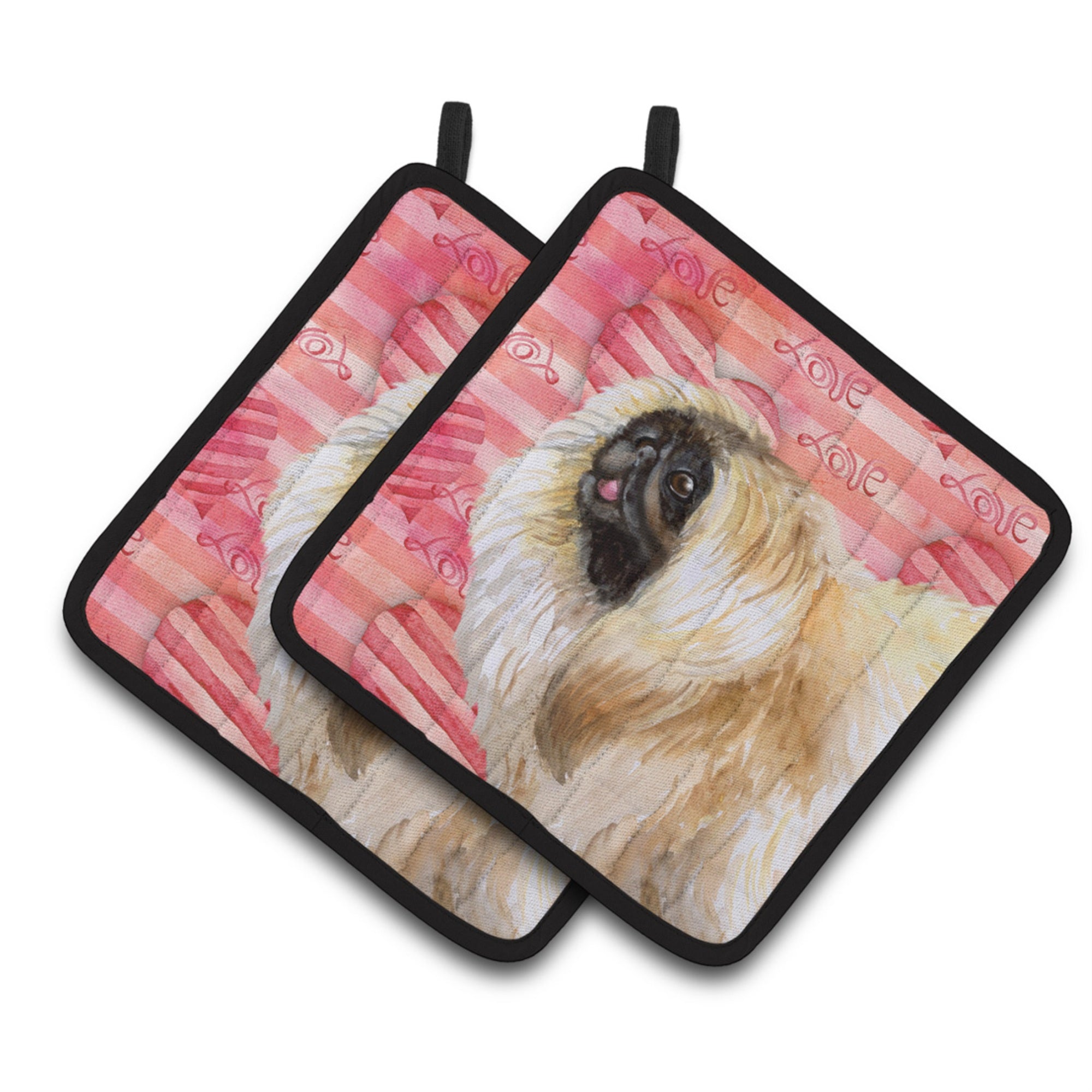 'Caroline'S Treasures Pekingese Decorated Pot Holder, 7.5H X 7.5W, Love Is A Dog''