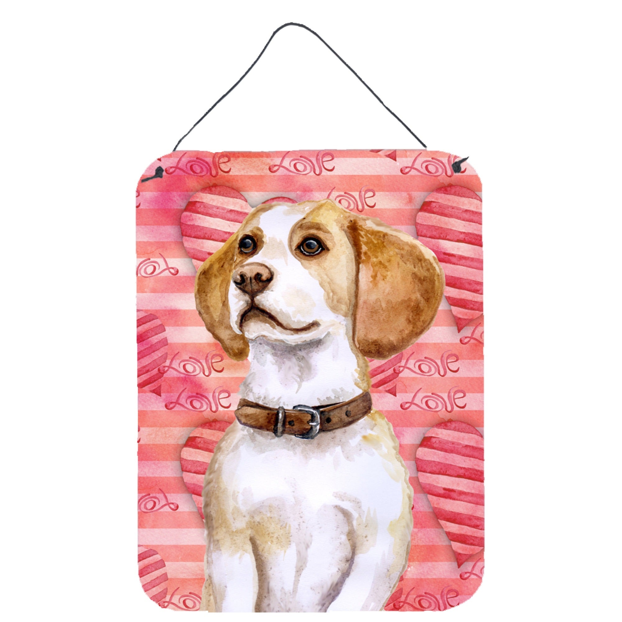 'Caroline'S Treasures Beagle Love Metal Print, 16'''' X 12'''', Multicolor''