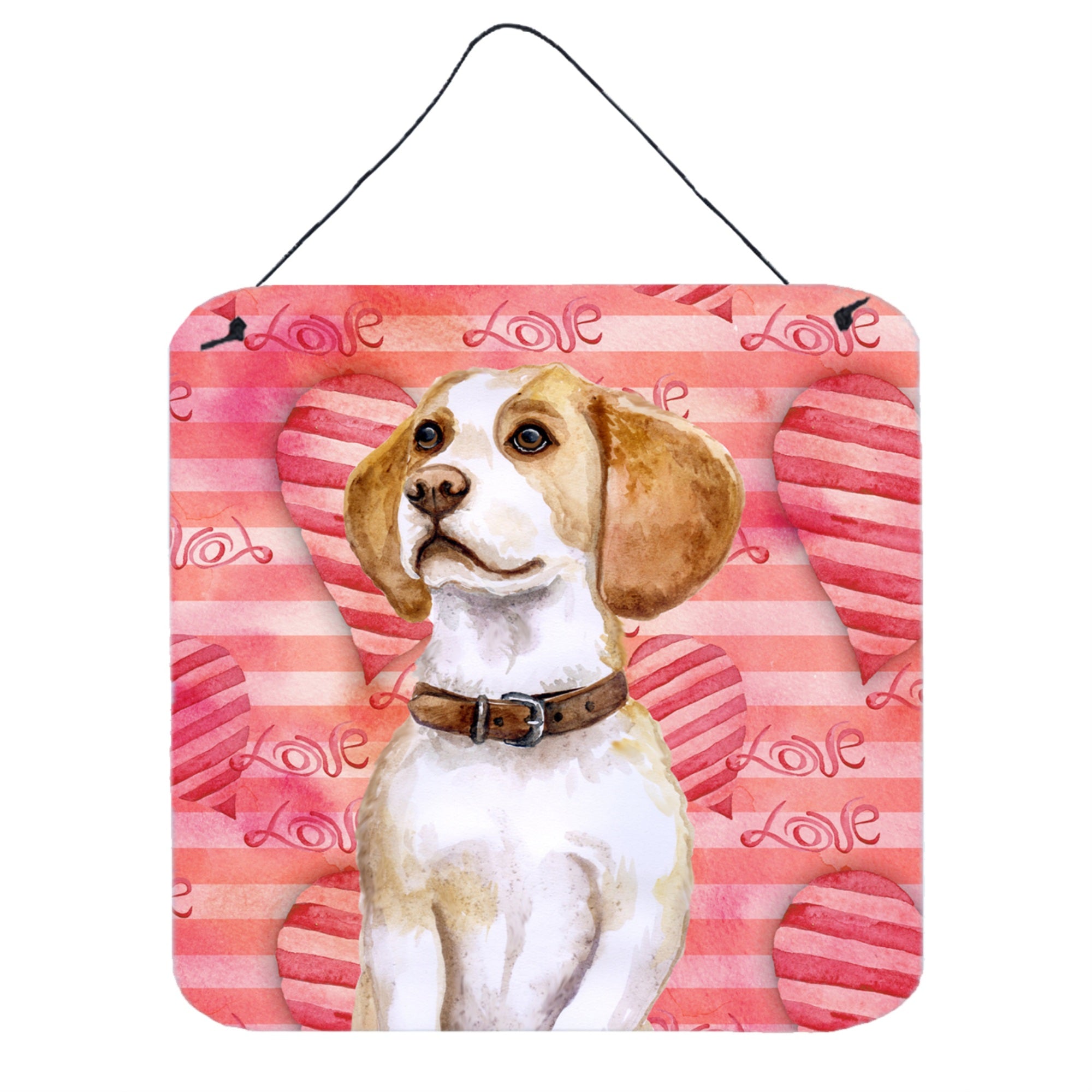 'Caroline'S Treasures Beagle Metal Print, 6H X 6W, Love Is A Dog''