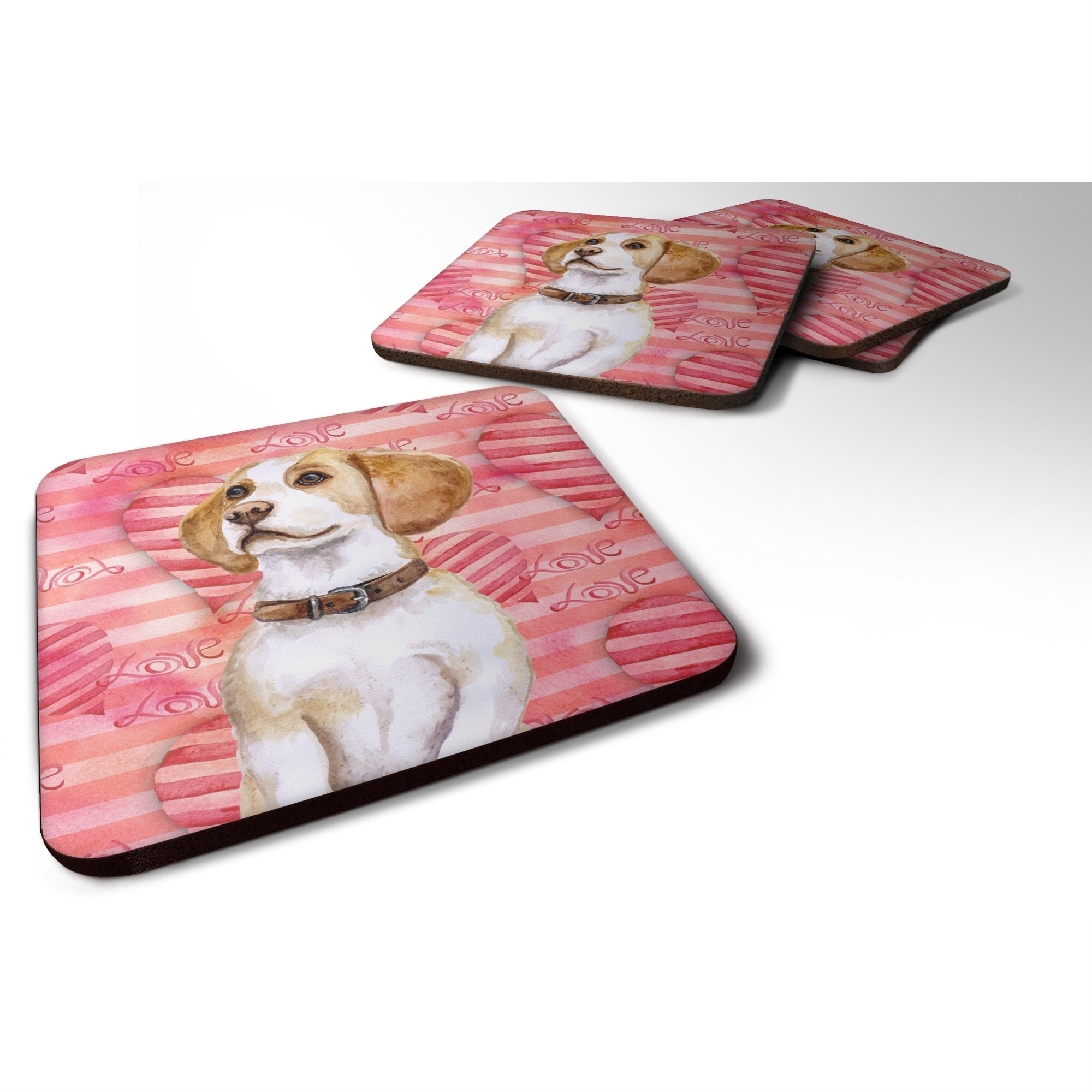 'Caroline'S Treasures Beagle Love Decorative Coasters, Multicolor''