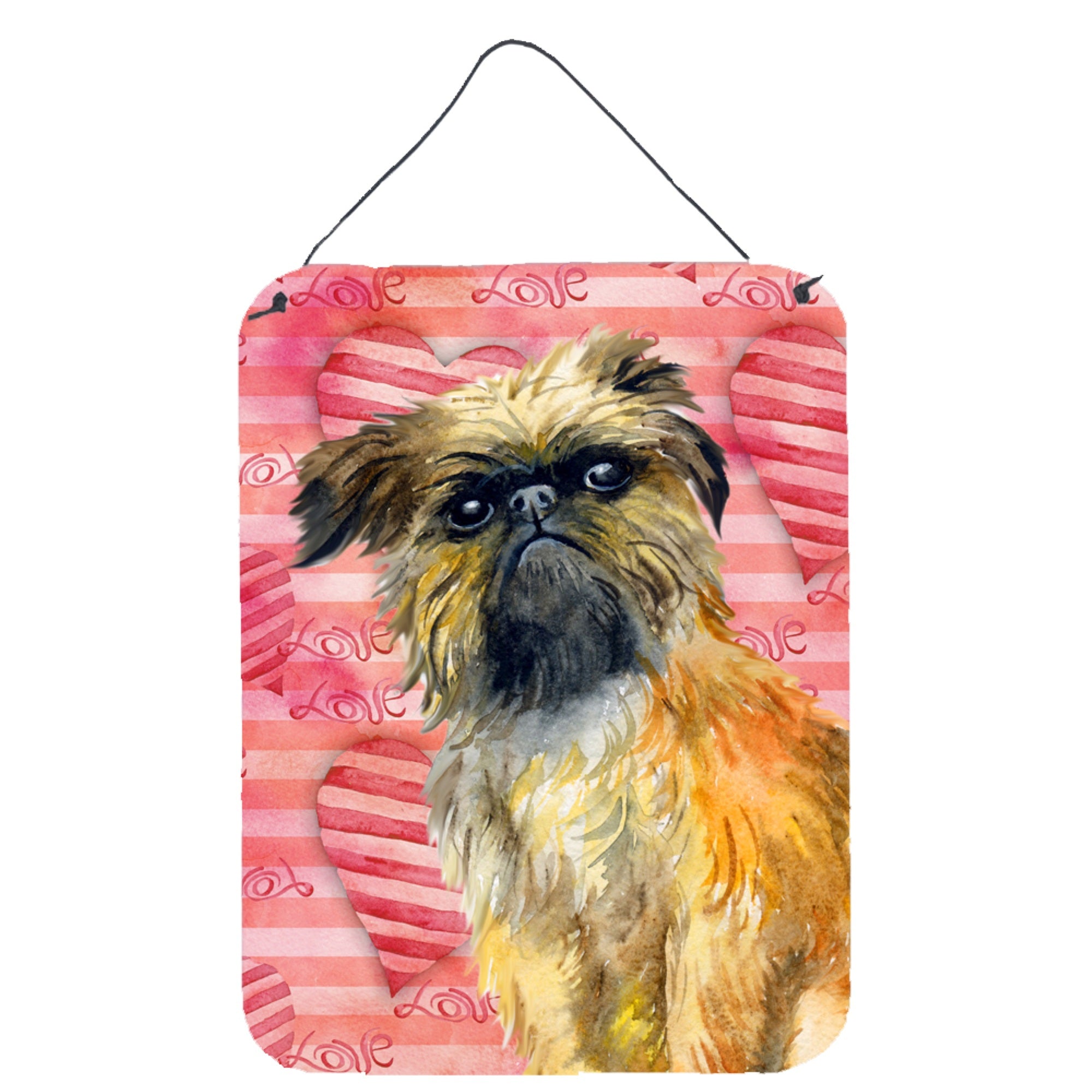 'Caroline'S Treasures Brussels Griffon Love Metal Print, 16'''' X 12'''', Multicolor''