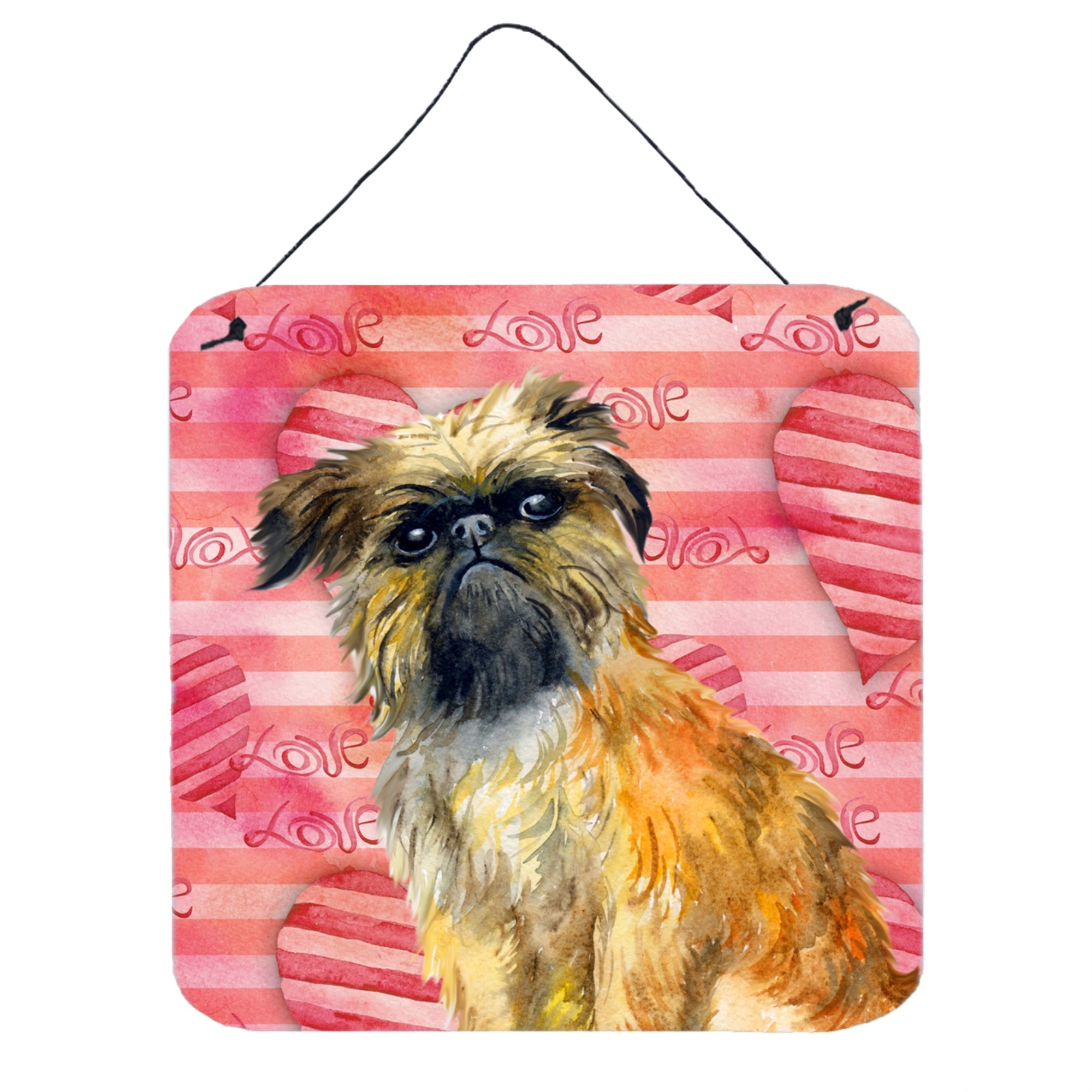 'Caroline'S Treasures Brussels Griffon Metal Print, 6H X 6W, Love Is A Dog''