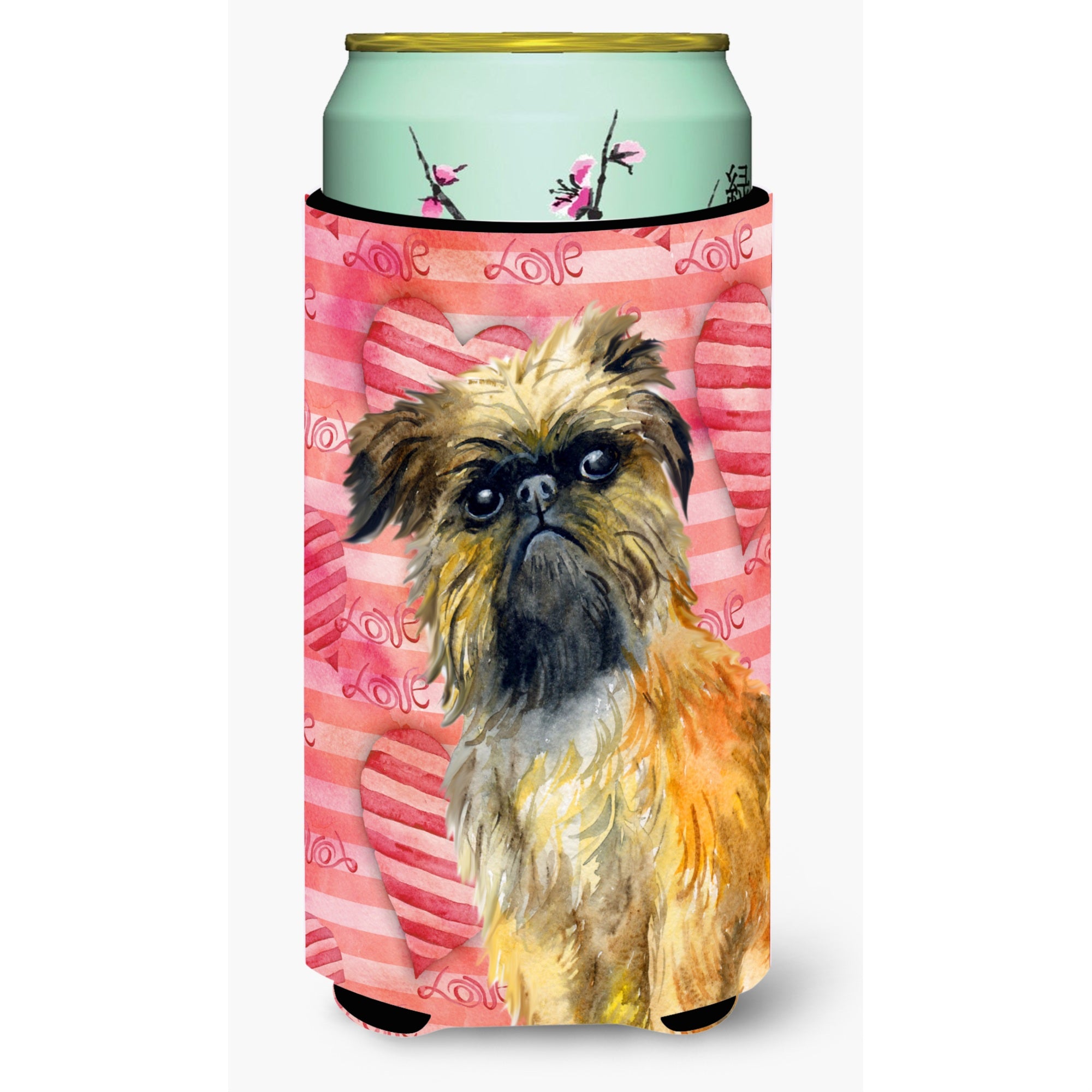 'Caroline'S Treasures Brussels Griffon Love Decorative Can Hugger, Tall Boy, Multicolor''