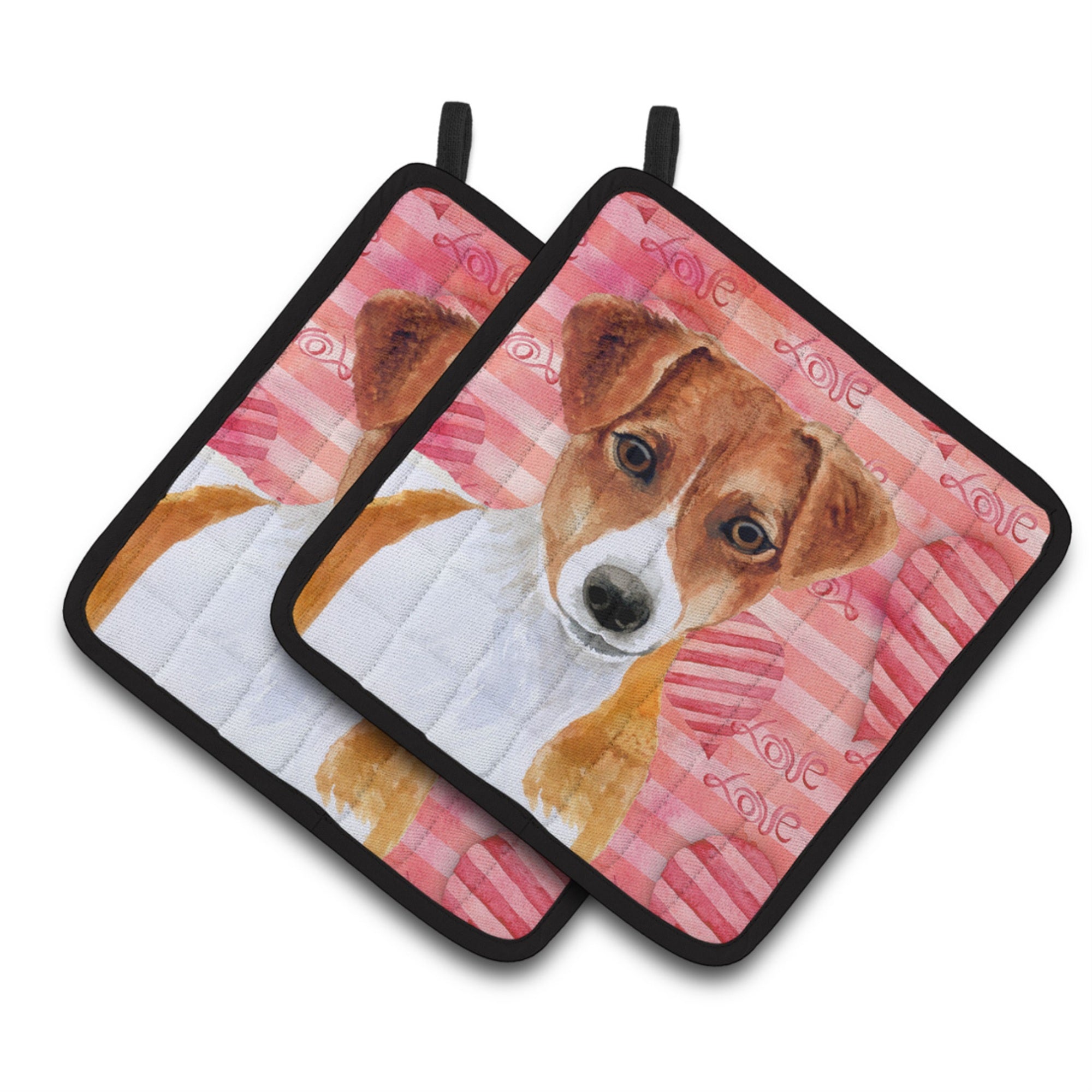 'Caroline'S Treasures Jack Russell Terrier Decorated Pot Holder, 7.5H X 7.5W, Love Is A Dog''