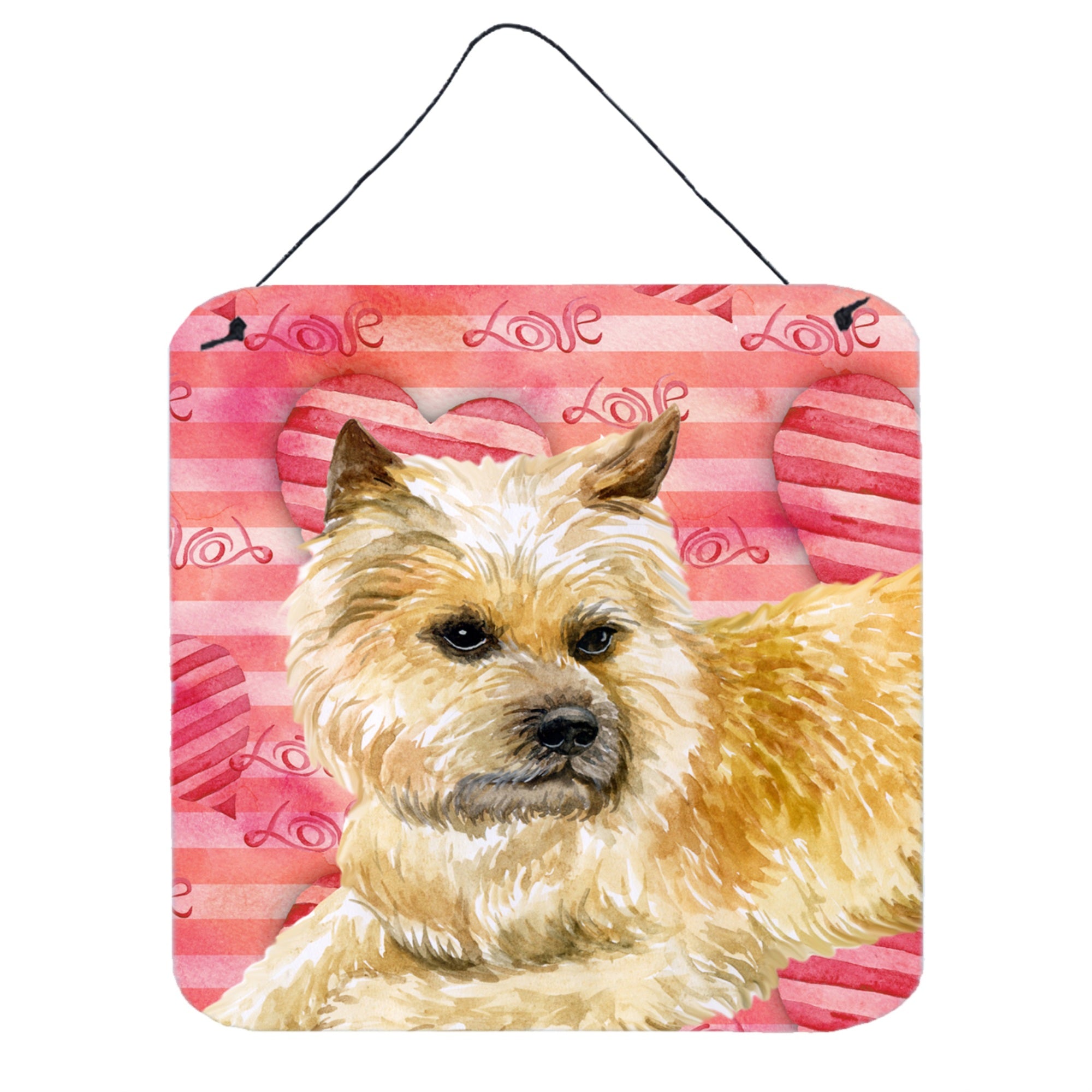 'Caroline'S Treasures Cairn Terrier Metal Print, 6H X 6W, Love Is A Dog''