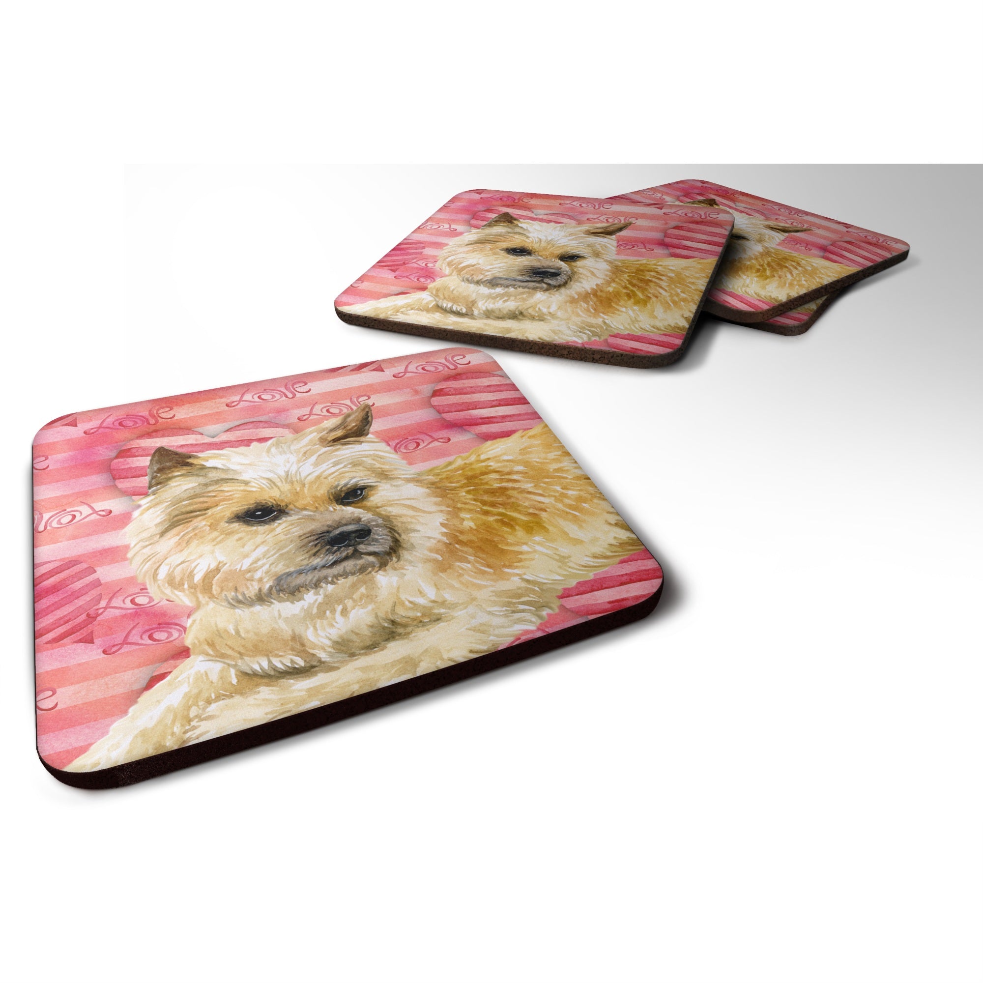 'Caroline'S Treasures Cairn Terrier Love Decorative Coasters, Multicolor''