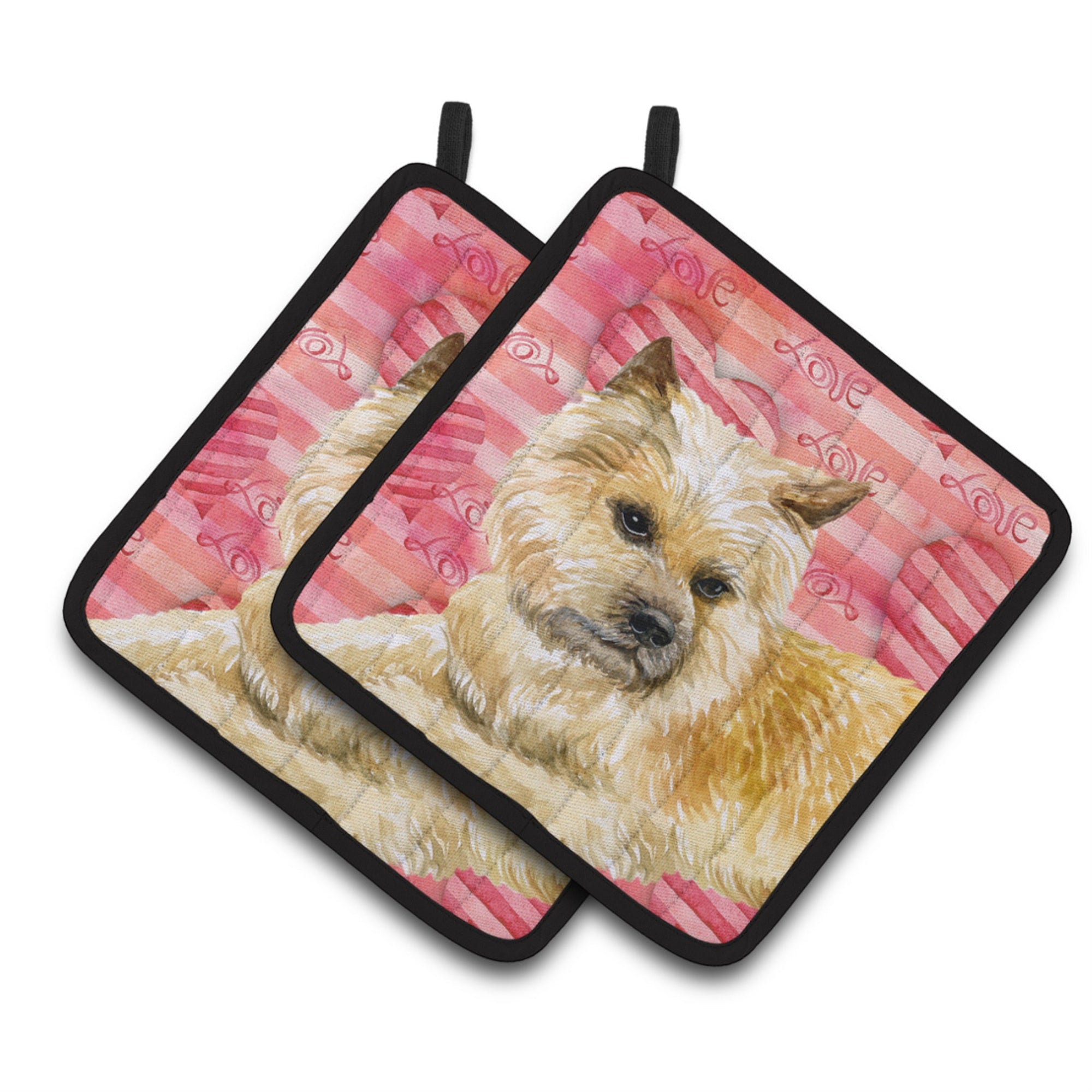 'Caroline'S Treasures Cairn Terrier Decorated Pot Holder, 7.5H X 7.5W, Love Is A Dog''
