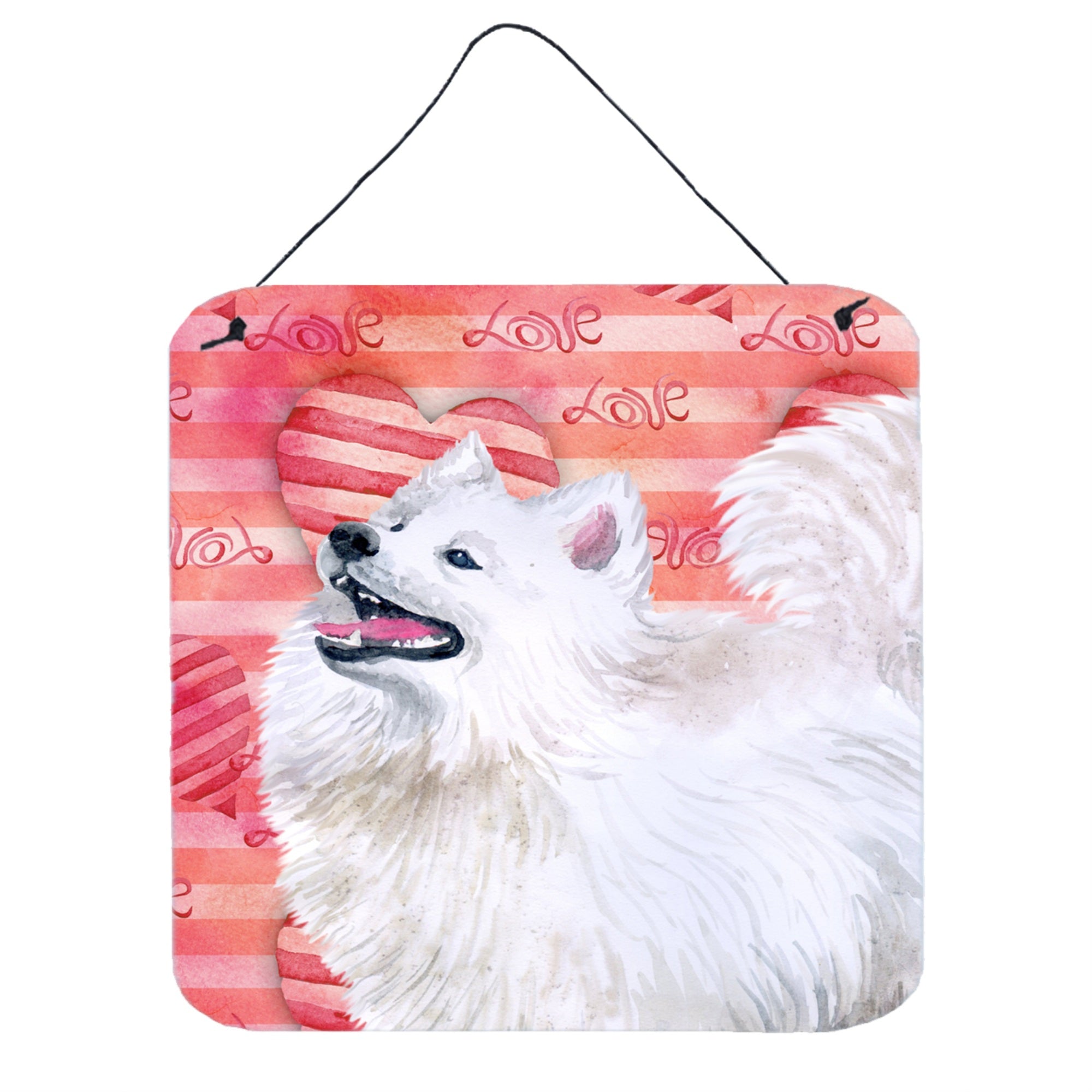 'Caroline'S Treasures Samoyed Metal Print, 6H X 6W, Love Is A Dog''
