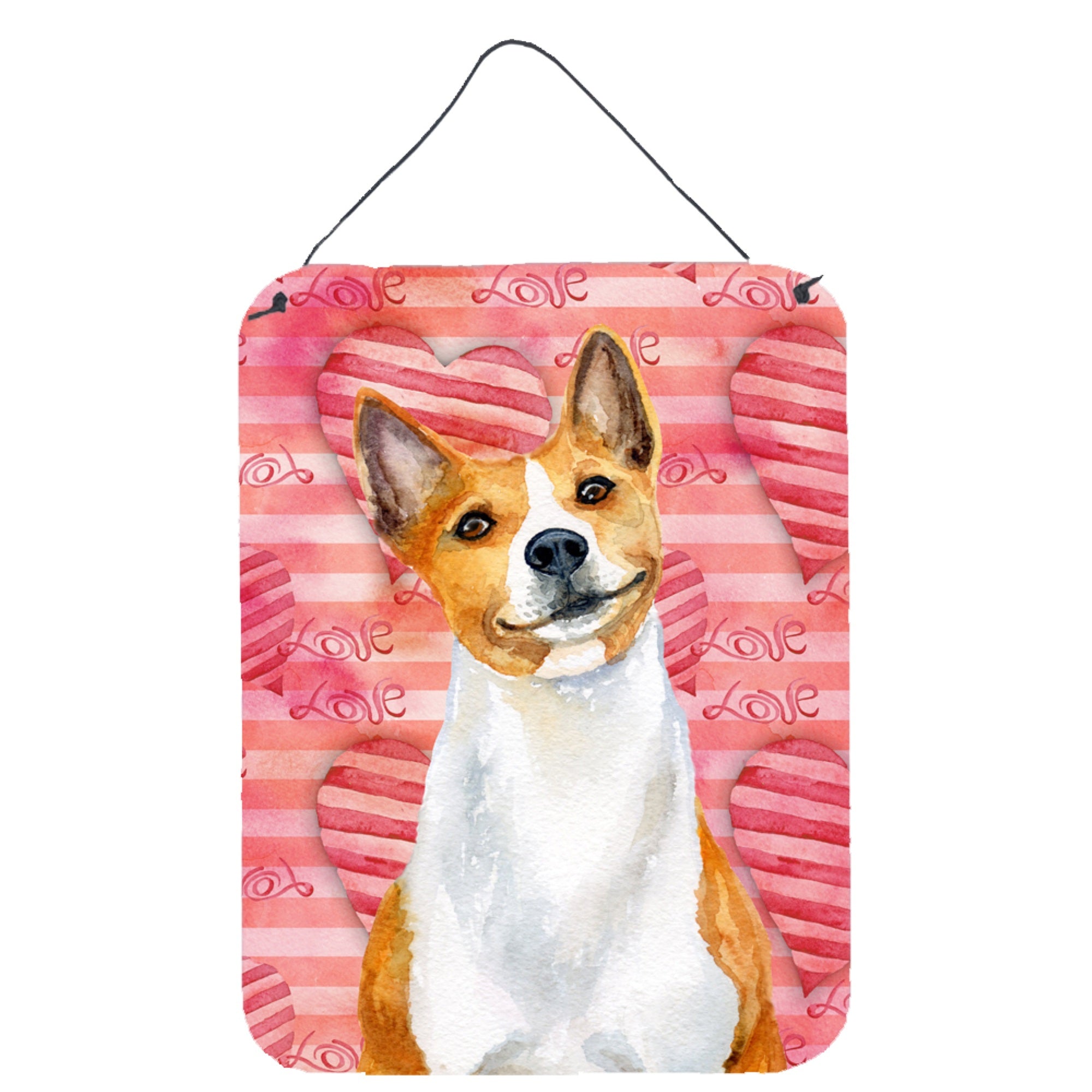 'Caroline'S Treasures Basenji Love Metal Print, 16'''' X 12'''', Multicolor''