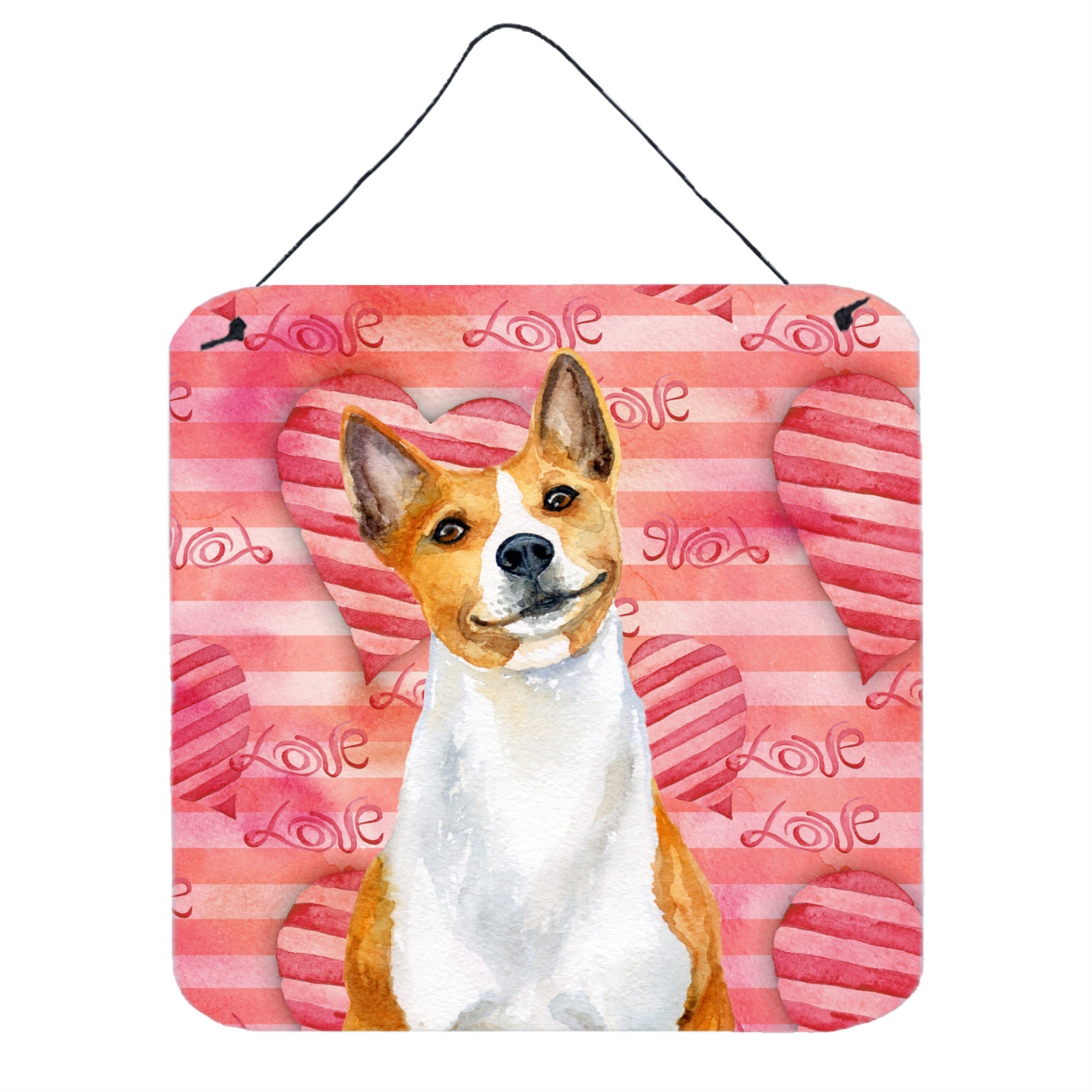 'Caroline'S Treasures Basenji Metal Print, 6H X 6W, Love Is A Dog''